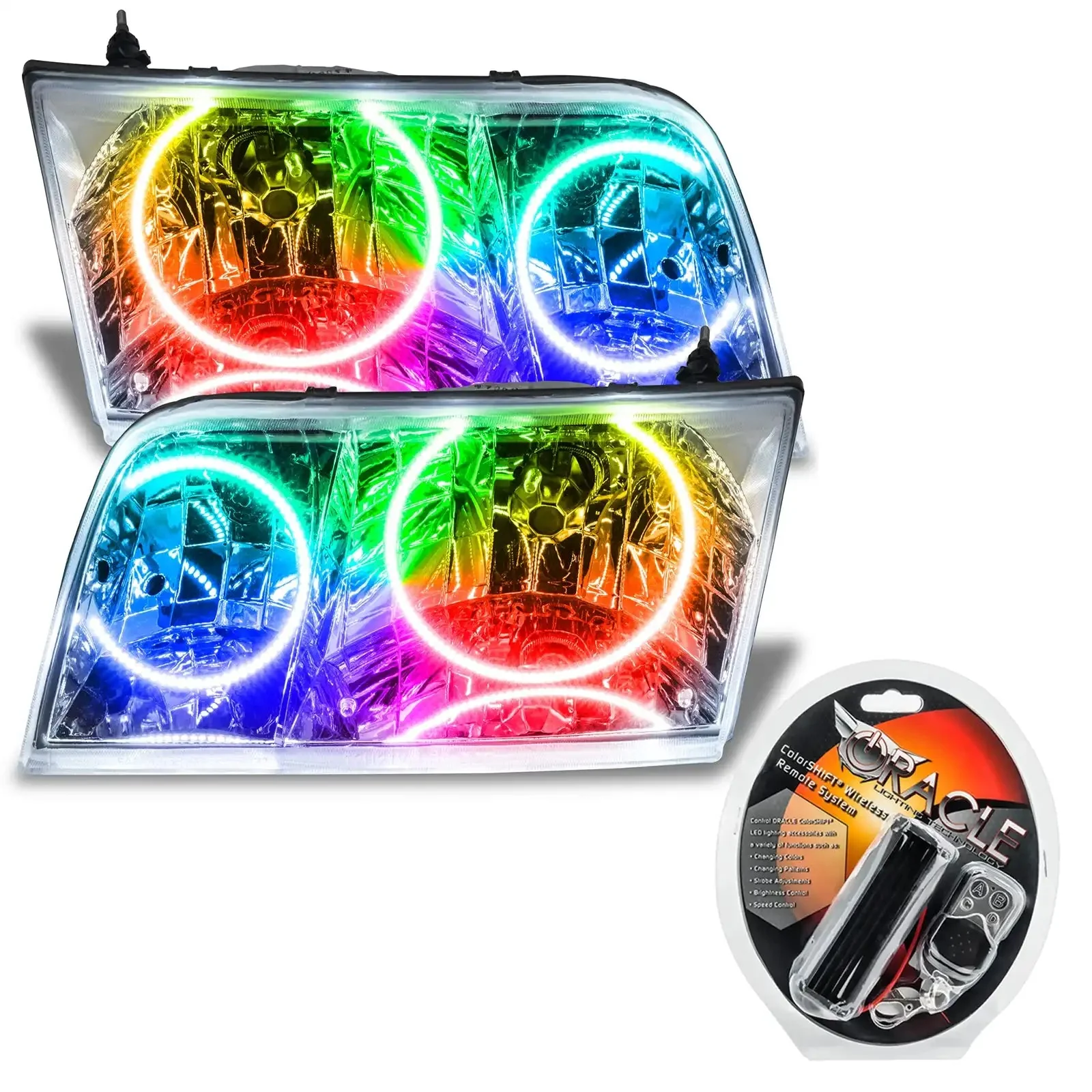 ORACLE Lighting 1998-2011 Ford Crown Victoria Pre-assembled Halo Headlights - Halogen - Chrome Housing - Image 9