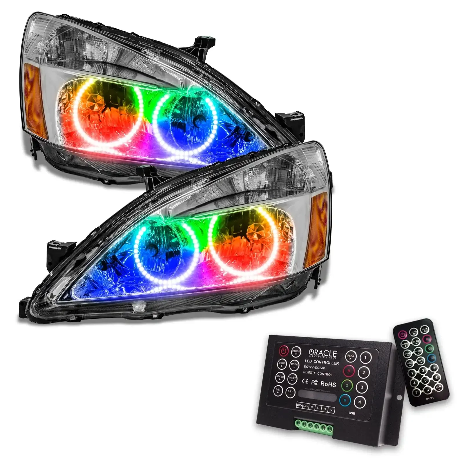 ORACLE Lighting 2003-2007 Honda Accord Coupe/Sedan Pre-Assembled Halo Headlights - Image 9