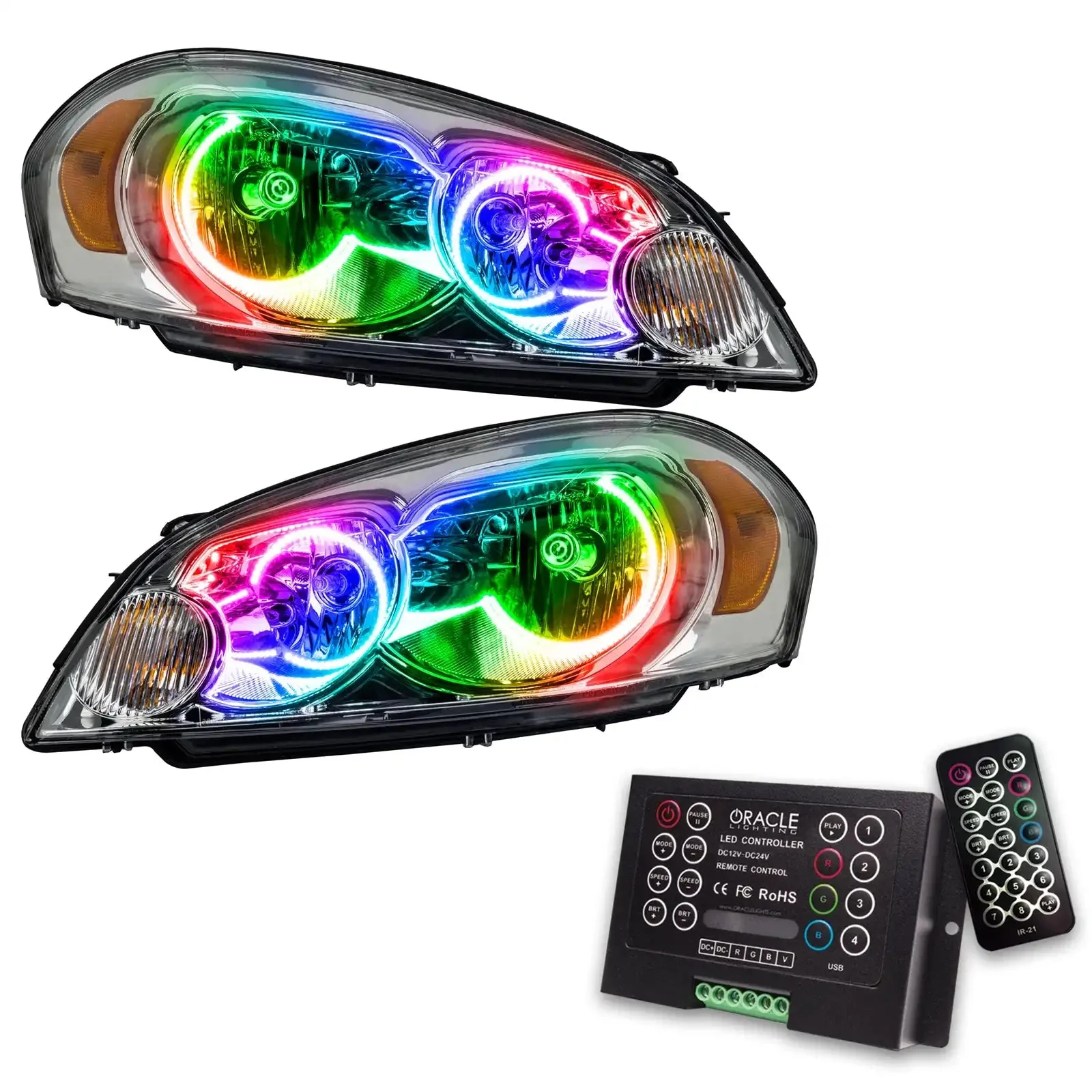 ORACLE Lighting 2006-2013 Chevrolet Impala Non-Projector Pre-Assembled Halo Headlights - Image 10