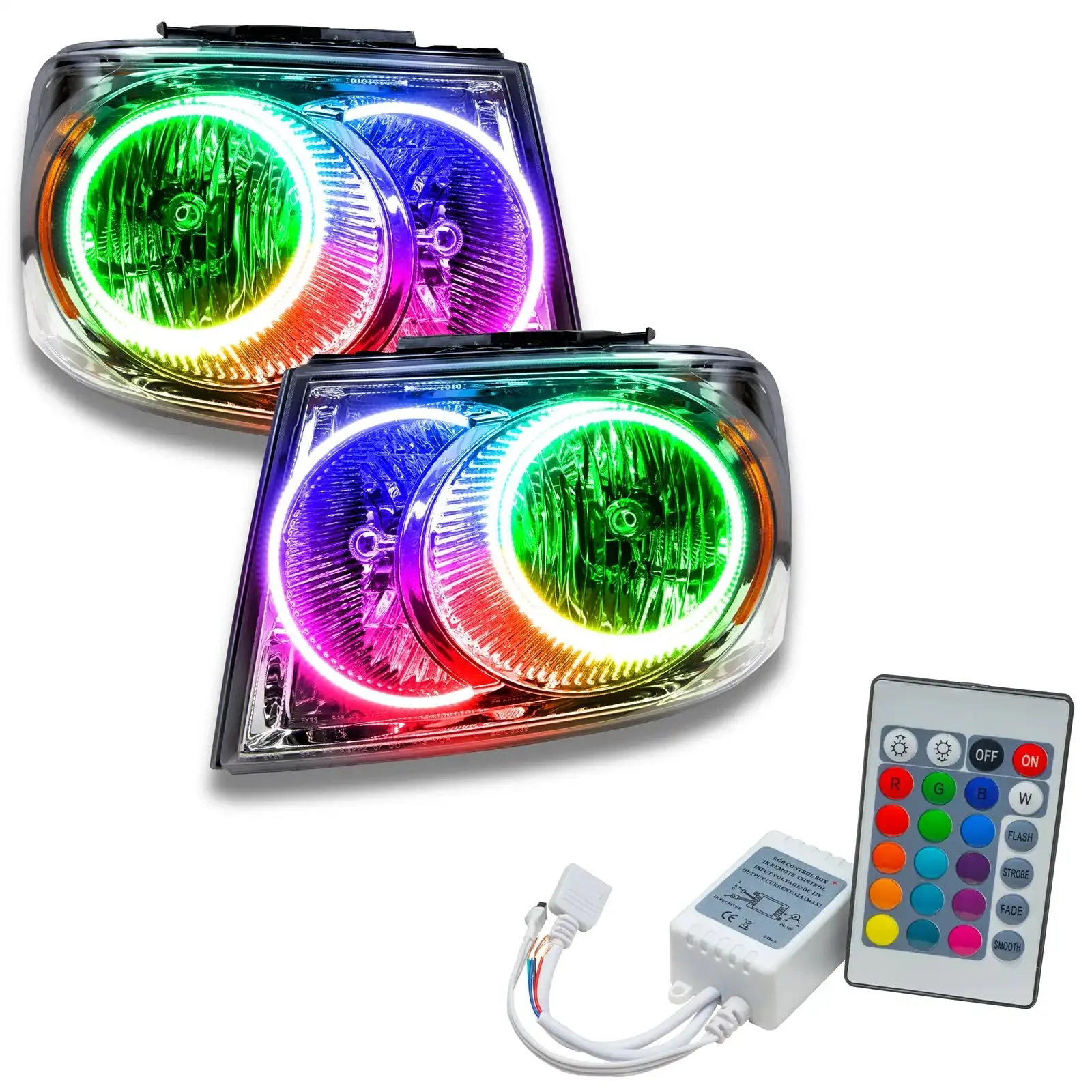 ORACLE Lighting 2007-2009 Dodge Durango Pre-Assembled Halo Headlights - Chrome Housing - Image 4