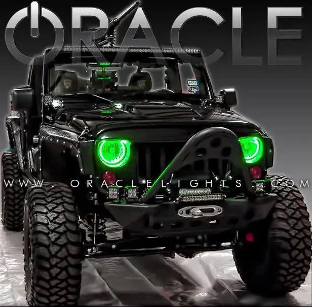 ORACLE Lighting 2007-2017 Jeep Wrangler JK LED Headlight Halo Kit - Image 4