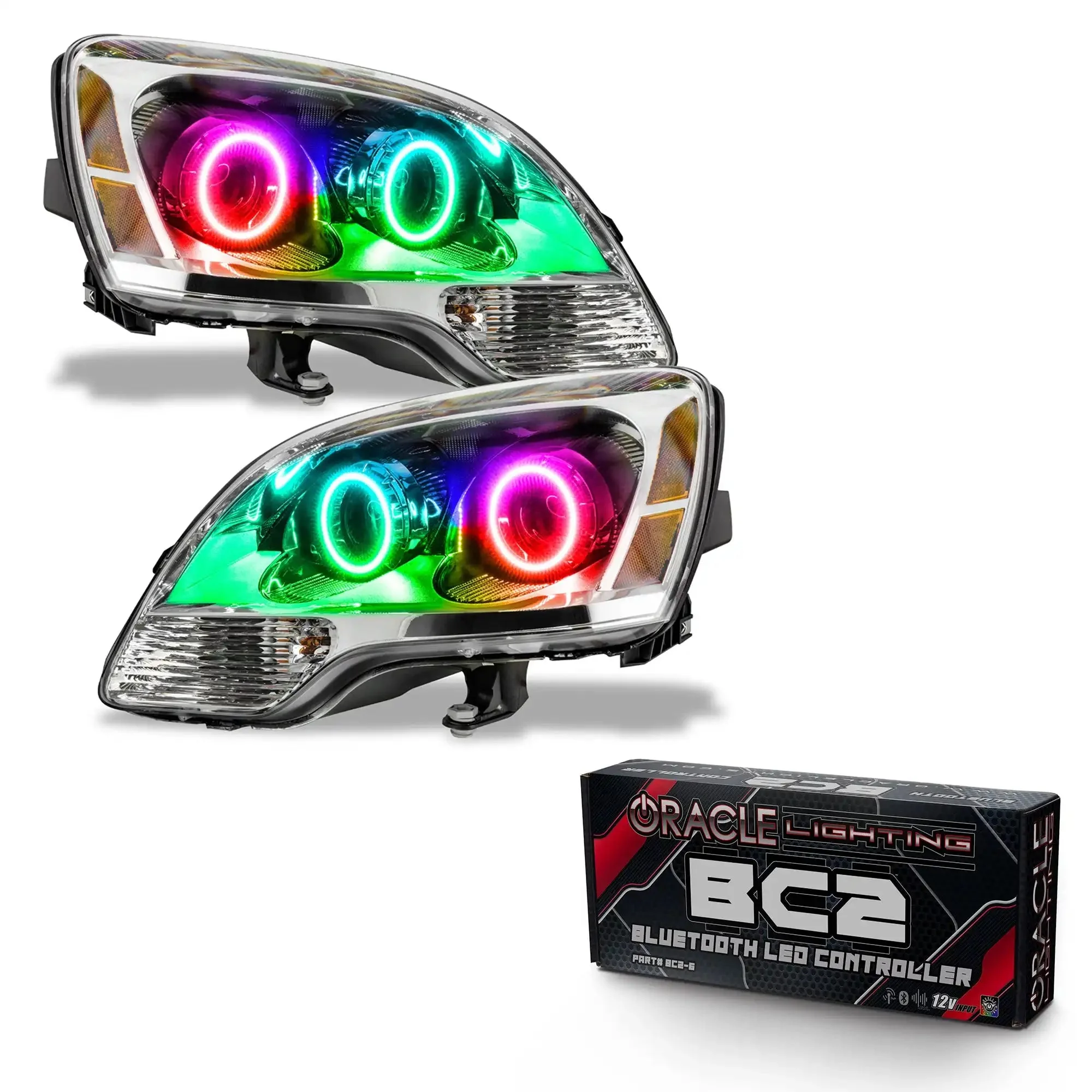 ORACLE Lighting 2008-2012 GMC Acadia Pre-Assembled Halo Headlights - 2nd Design - Halogen - Image 16