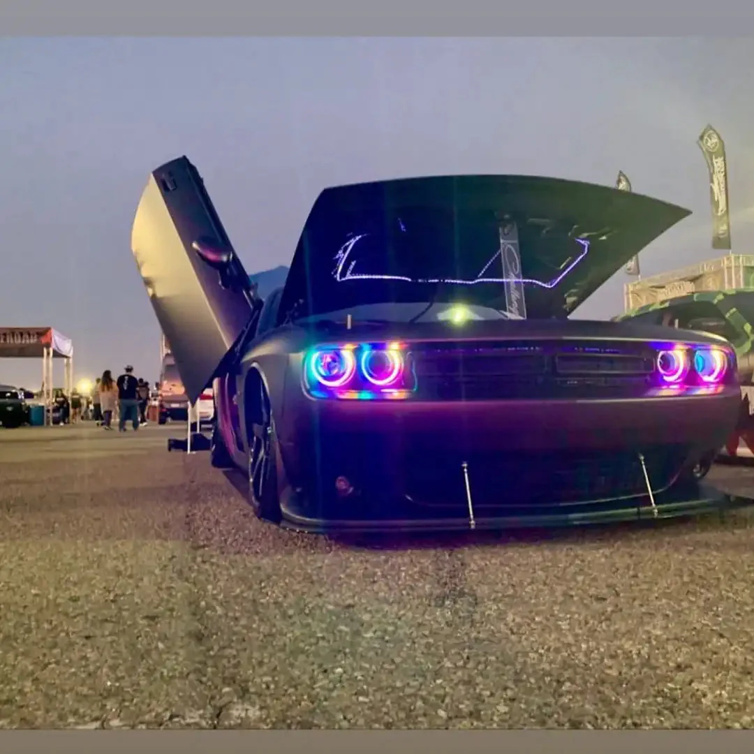 ORACLE Lighting 2008-2014 Dodge Challenger Dynamic ColorSHIFT Headlight Halo Kit - Standard Mount - Image 8
