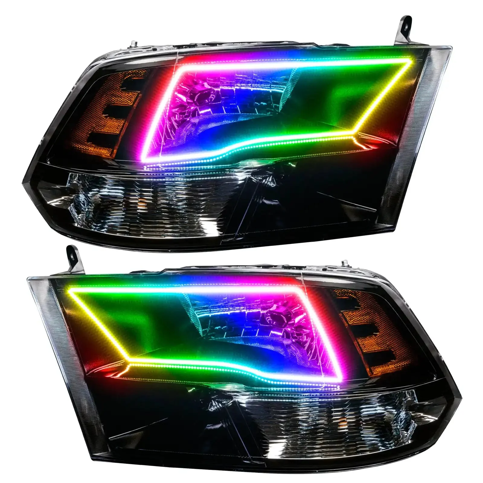 ORACLE Lighting 2009-2018 RAM 1500 Sport Pre-Assembled Headlights - Black Housing - Image 3