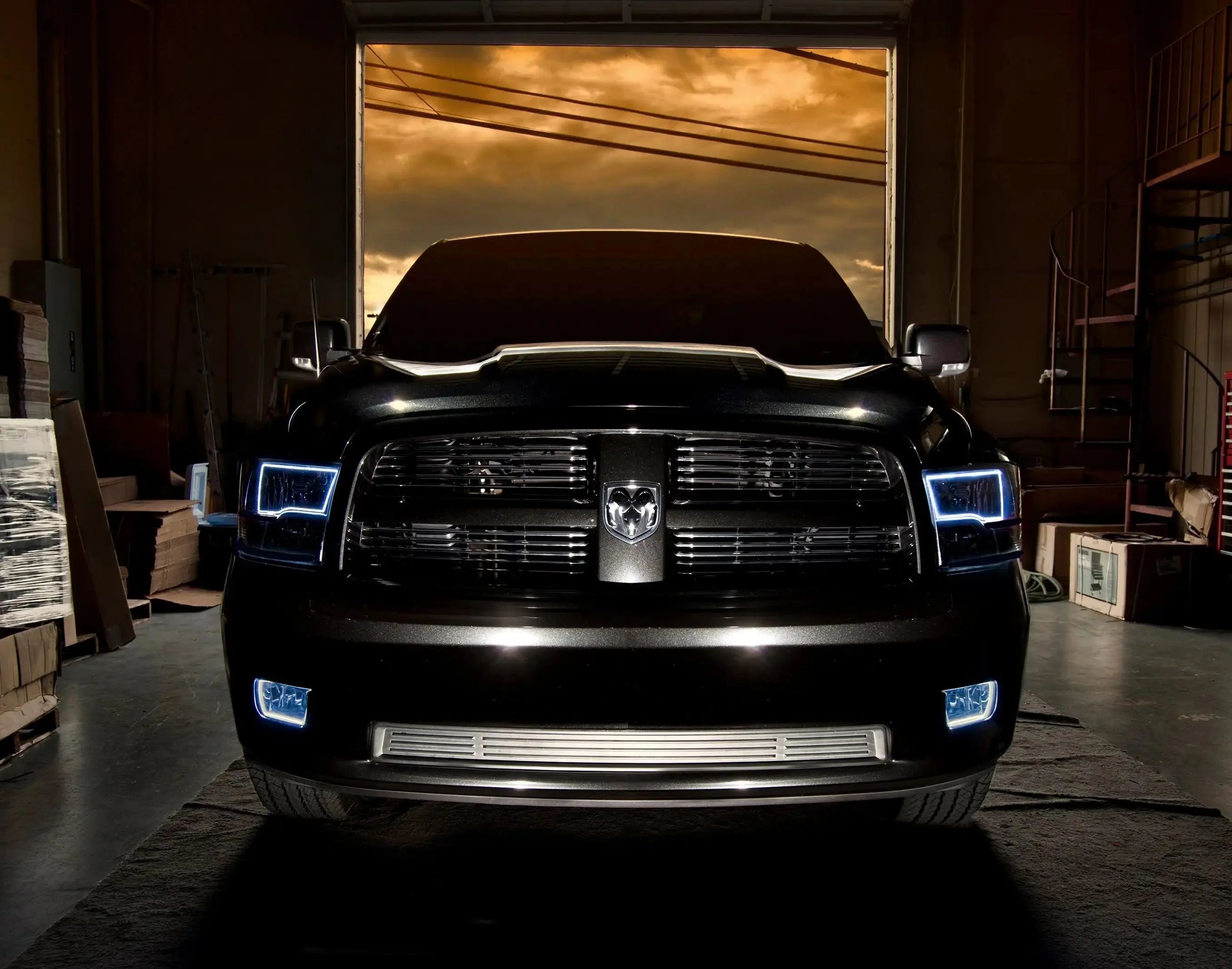 ORACLE Lighting 2009-2018 RAM 1500 Sport Pre-Assembled Headlights - Black Housing - Image 8