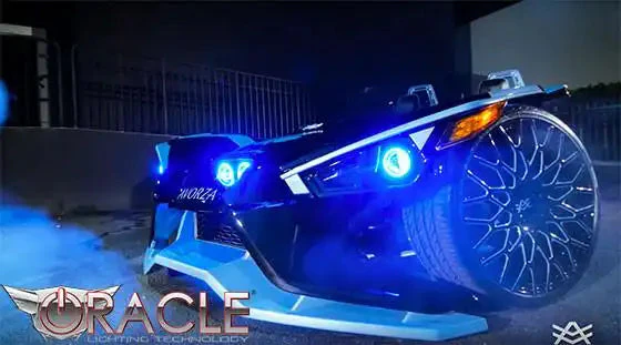 ORACLE Lighting 2015-2019 Polaris Slingshot Surface Mount LED Headlight Halo Kit - Image 3