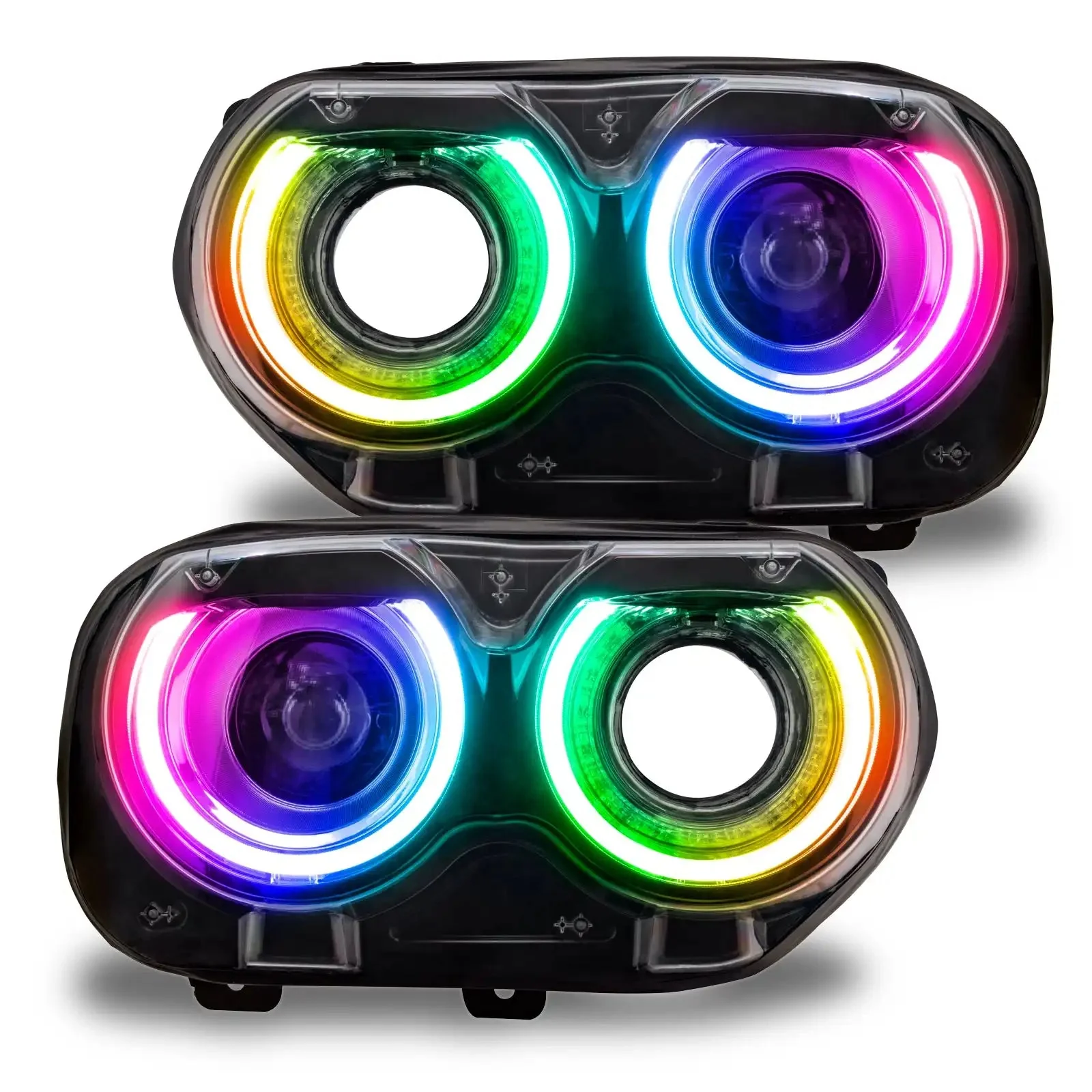 ORACLE Lighting 2015-2023 Dodge Challenger ColorSHIFT RGB+W Headlight DRL Upgrade Kit - Image 15
