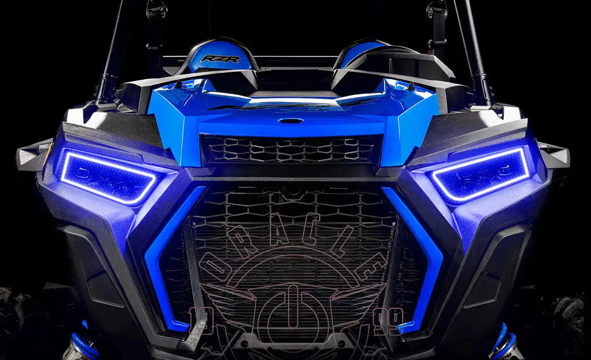 ORACLE Lighting 2014-2023 Polaris RZR 900 / 1000 Turbo Dynamic ColorSHIFT RGB+A Surface Mount Headlight Halo Kit - Image 6