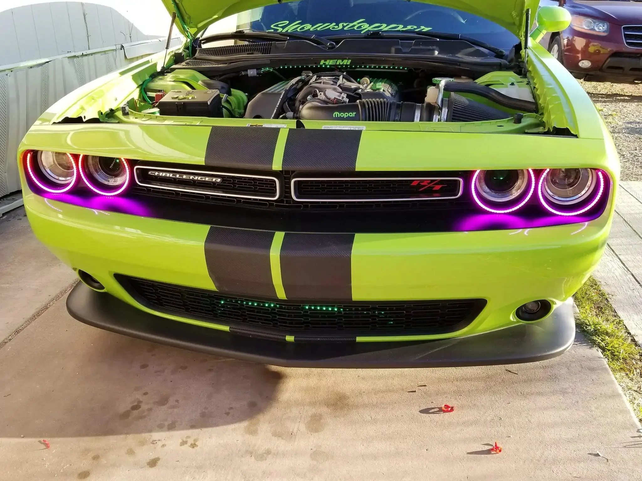 ORACLE Lighting 2015-2023 Dodge Challenger Dynamic ColorSHIFT Headlight Halo Kit - Surface Mount - Image 11