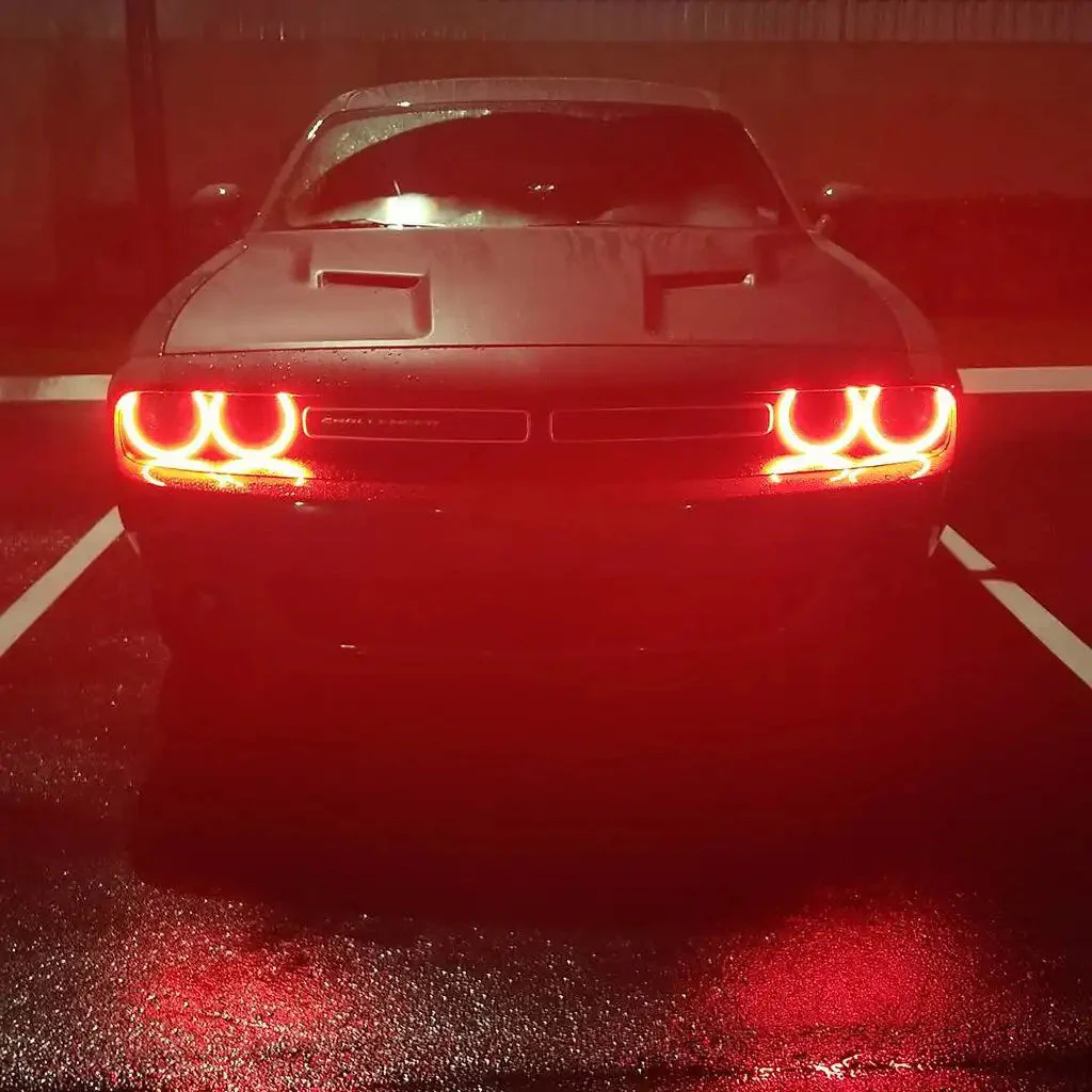 ORACLE Lighting 2015-2023 Dodge Challenger Dynamic ColorSHIFT Headlight Halo Kit - Surface Mount - Image 15