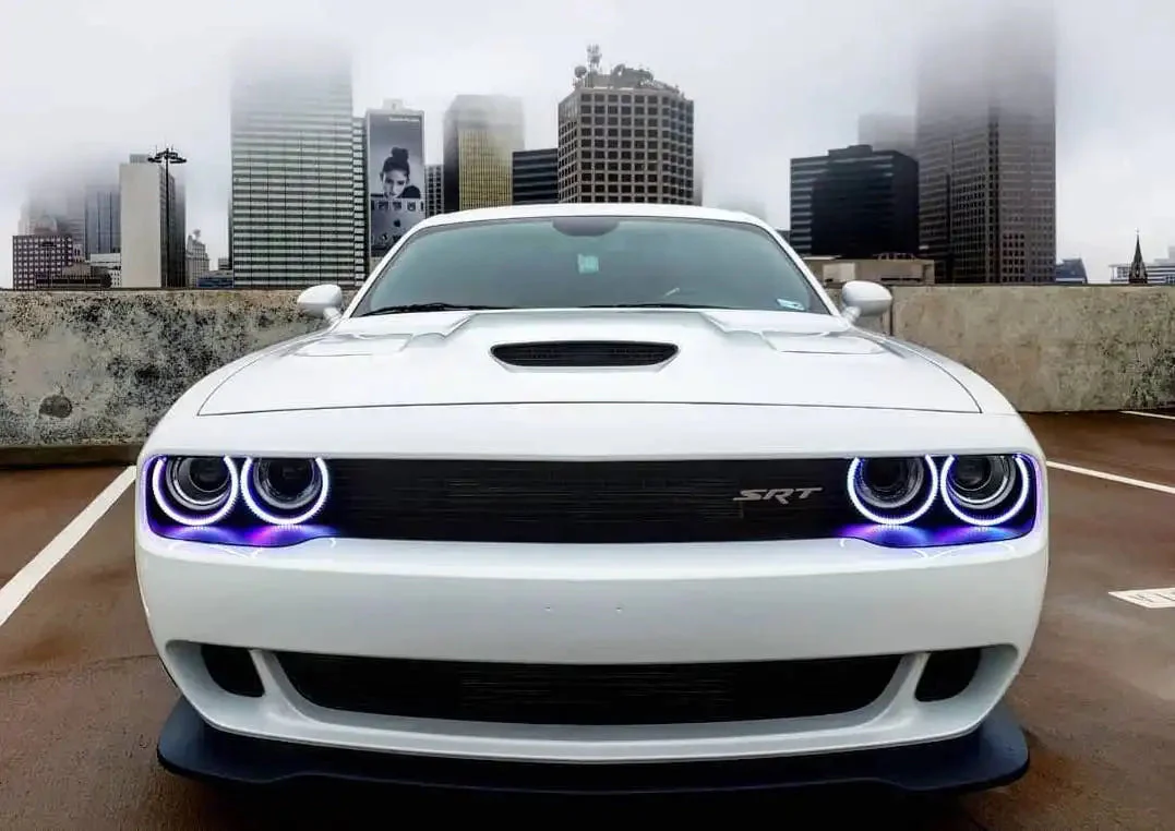 ORACLE Lighting 2015-2023 Dodge Challenger LED Surface Mount Headlight Halo Kit - Image 33