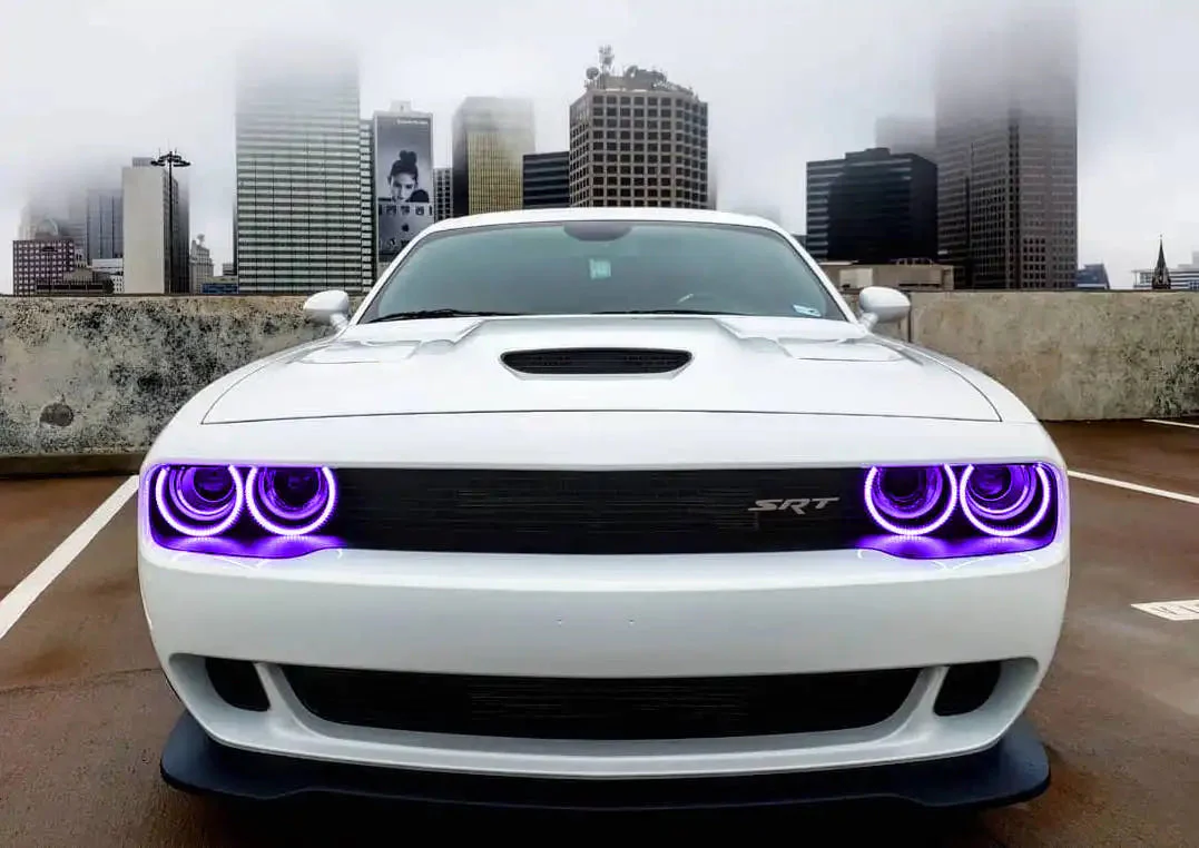 ORACLE Lighting 2015-2023 Dodge Challenger LED Surface Mount Headlight Halo Kit - Image 36