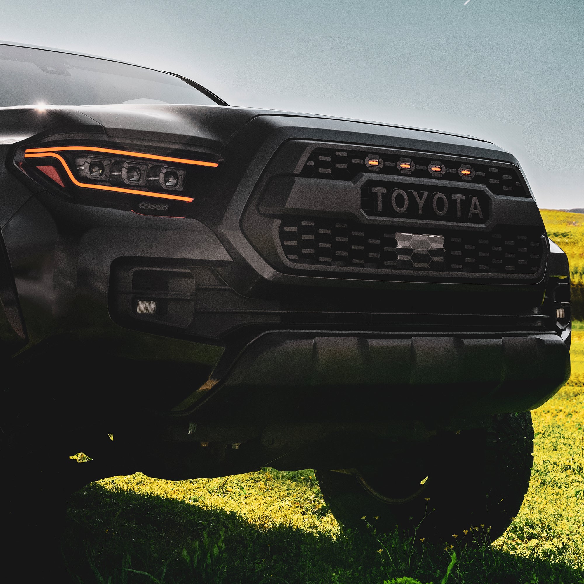2016-2023 Gen 3 Toyota Tacoma TRD PRO Pre-Runner Style LED Grill Light Kit - Image 5