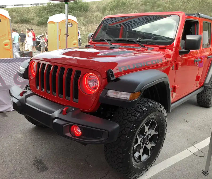 ORACLE Lighting 2018-2025 Jeep Wrangler JL LED Headlight Surface Mount Halo Kit - Image 10