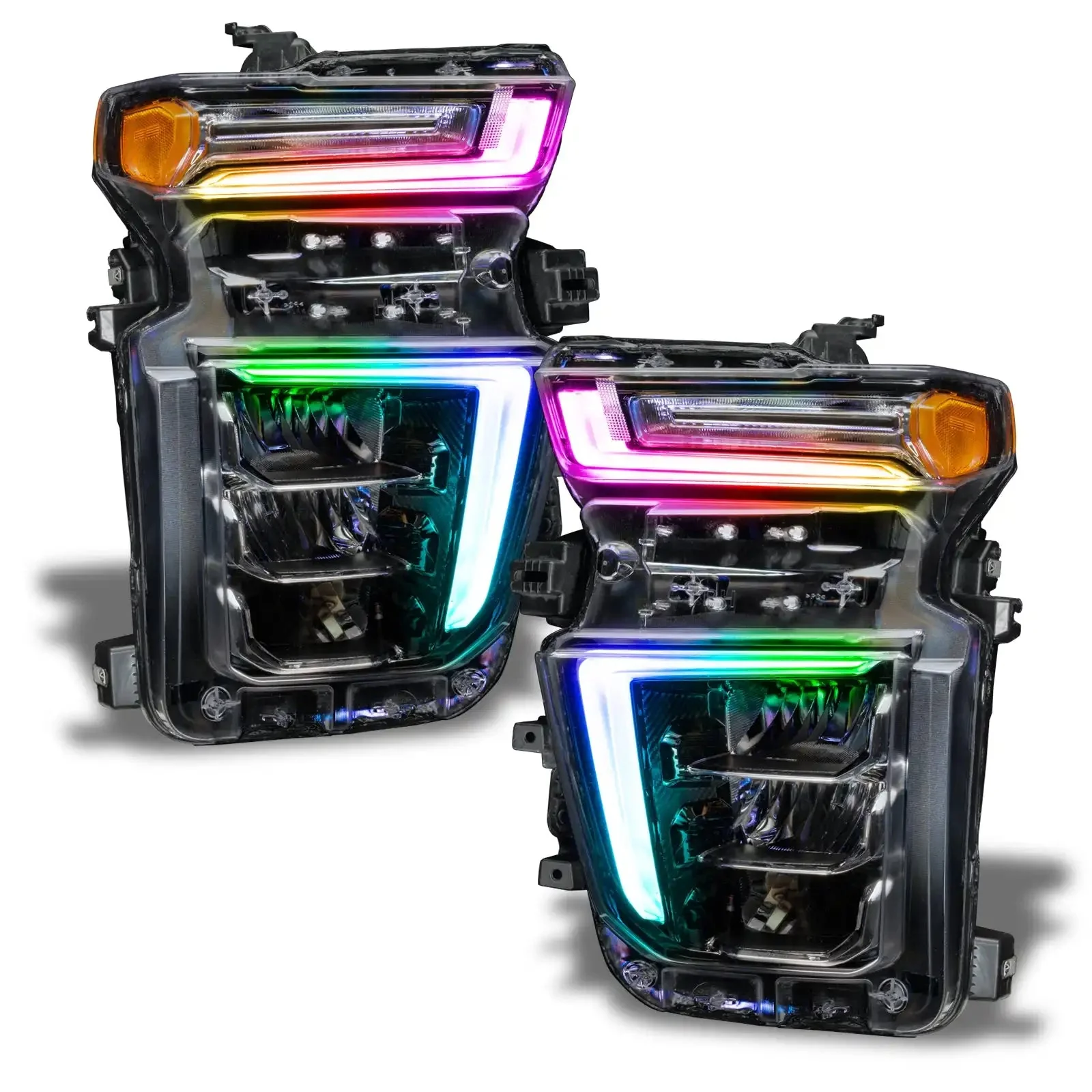 ORACLE Lighting 2020-2023 Chevrolet Silverado HD 2500/3500 ColorSHIFT RGB+W Headlight DRL Upgrade Kit - Image 16
