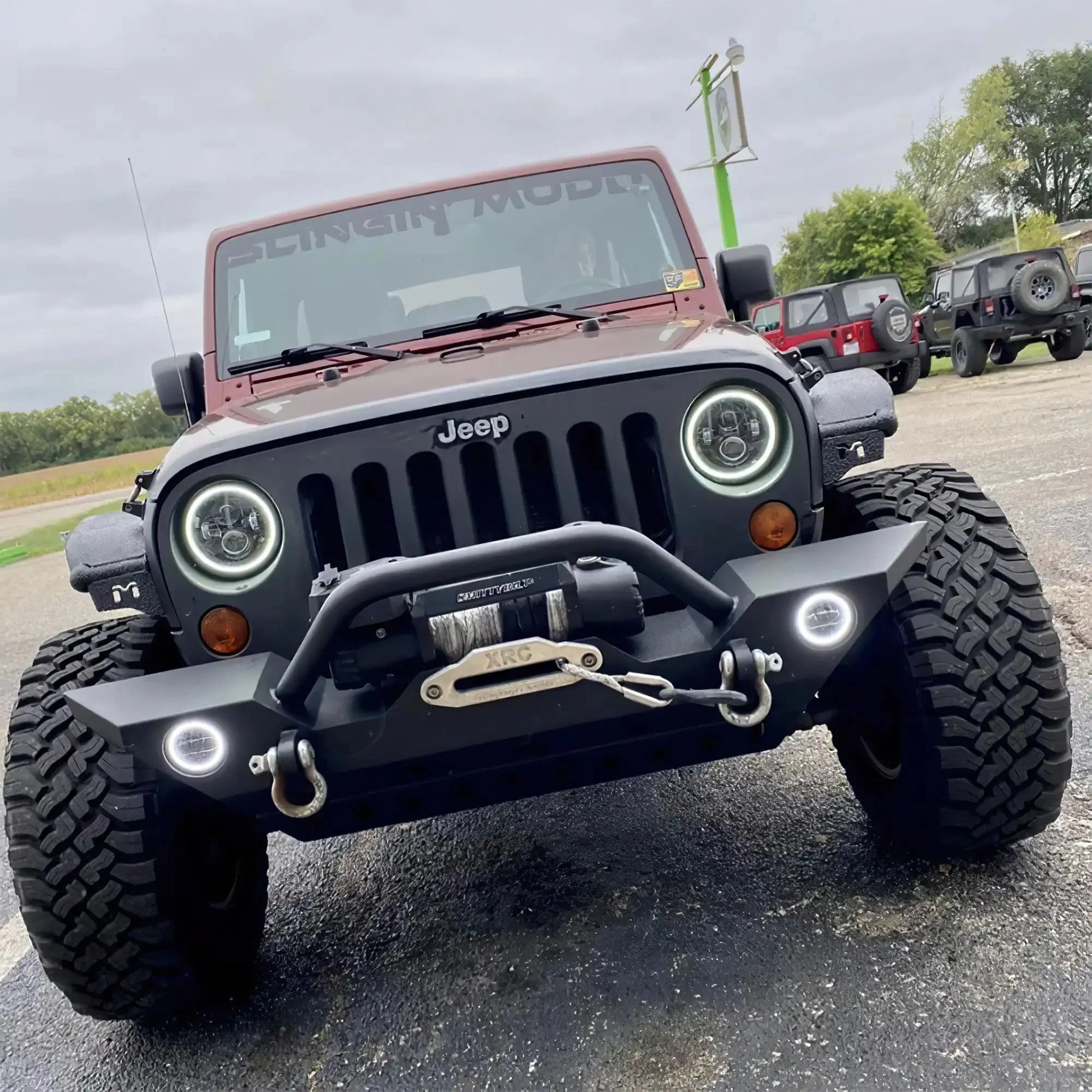 2007-2018 Jeep Wrangler JK Switchback LED Halo Headlights- DRL and Turn Signal - Image 11