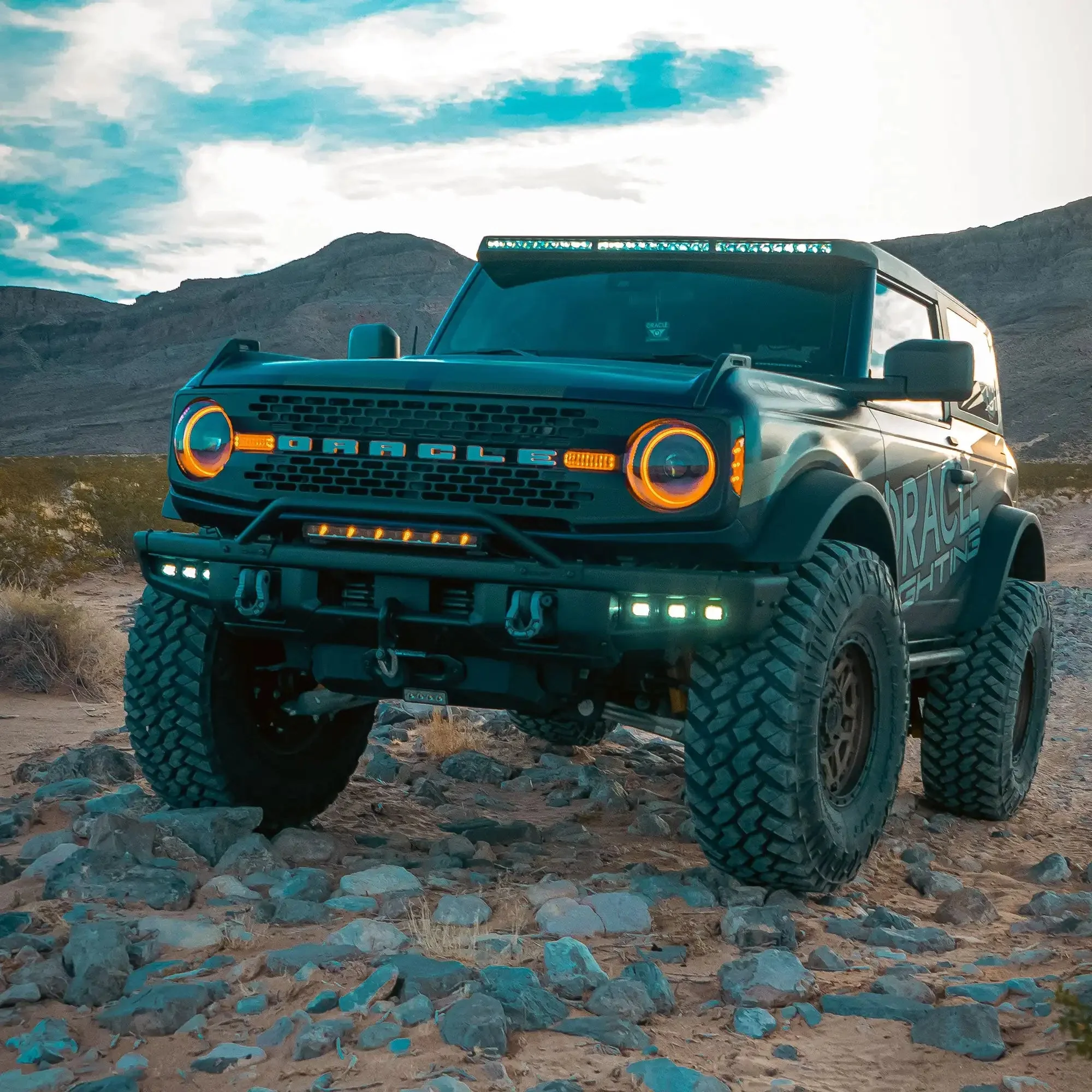 2021-2026 Ford Bronco Triple LED Fog Light Kit - Steel Modular Bumper | 90W - Image 4