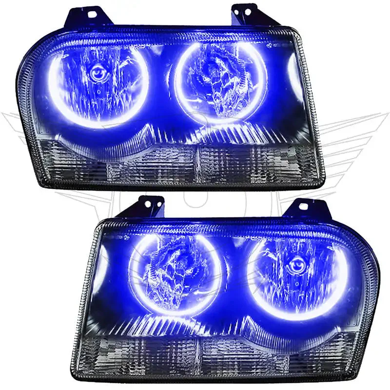 ORACLE Lighting 2005-2010 Chrysler 300 Base V6 Pre-Assembled Halo Headlights - Non HID - Chrome Housing - Image 3