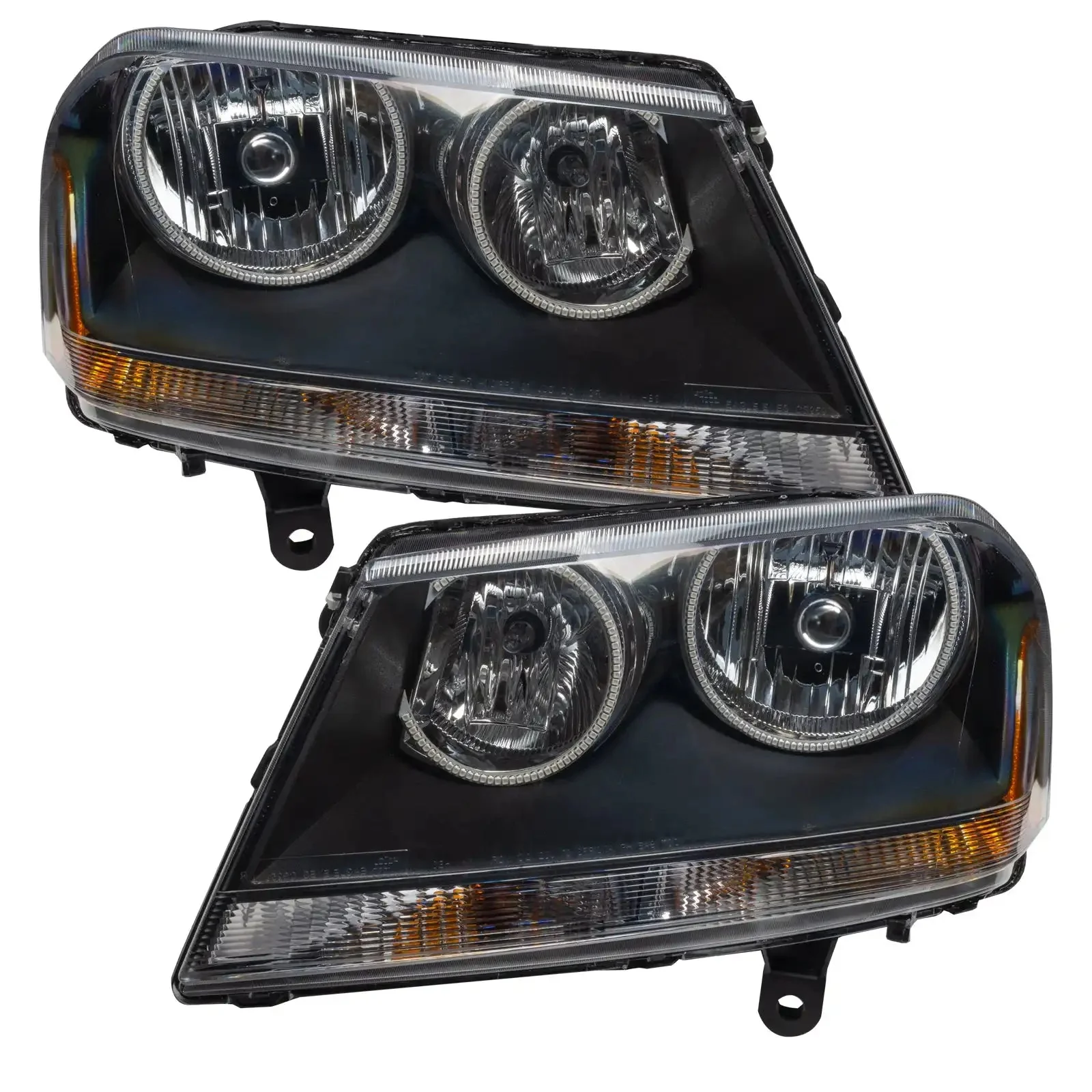 ORACLE Lighting 2008-2013 Dodge Avenger RT Pre-Assembled Halo Headlights - Black Housing - Image 2