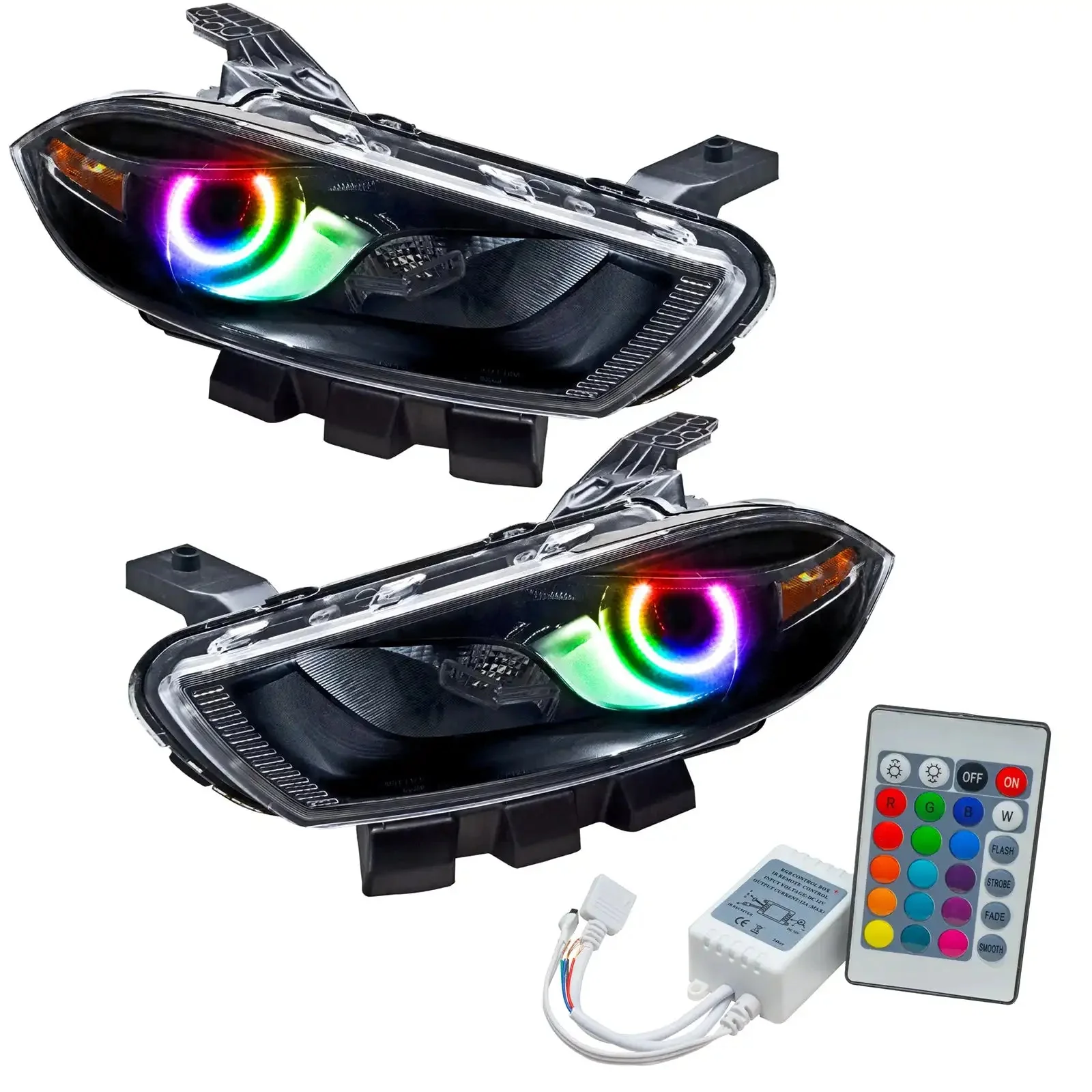 ORACLE Lighting 2013-2014 Dodge Dart Pre-Assembled Headlights - Black Housing (HID Style) - Image 9