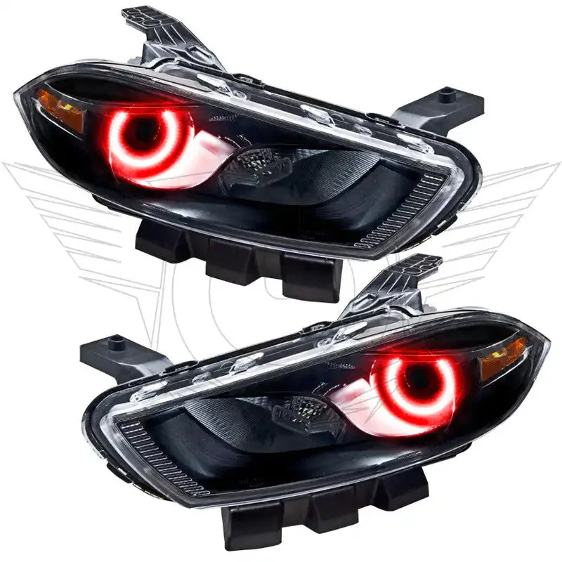 ORACLE Lighting 2013-2016 Dodge Dart Pre-Assembled Halo Headlights - Black Housing (Halogen Style) - Image 7
