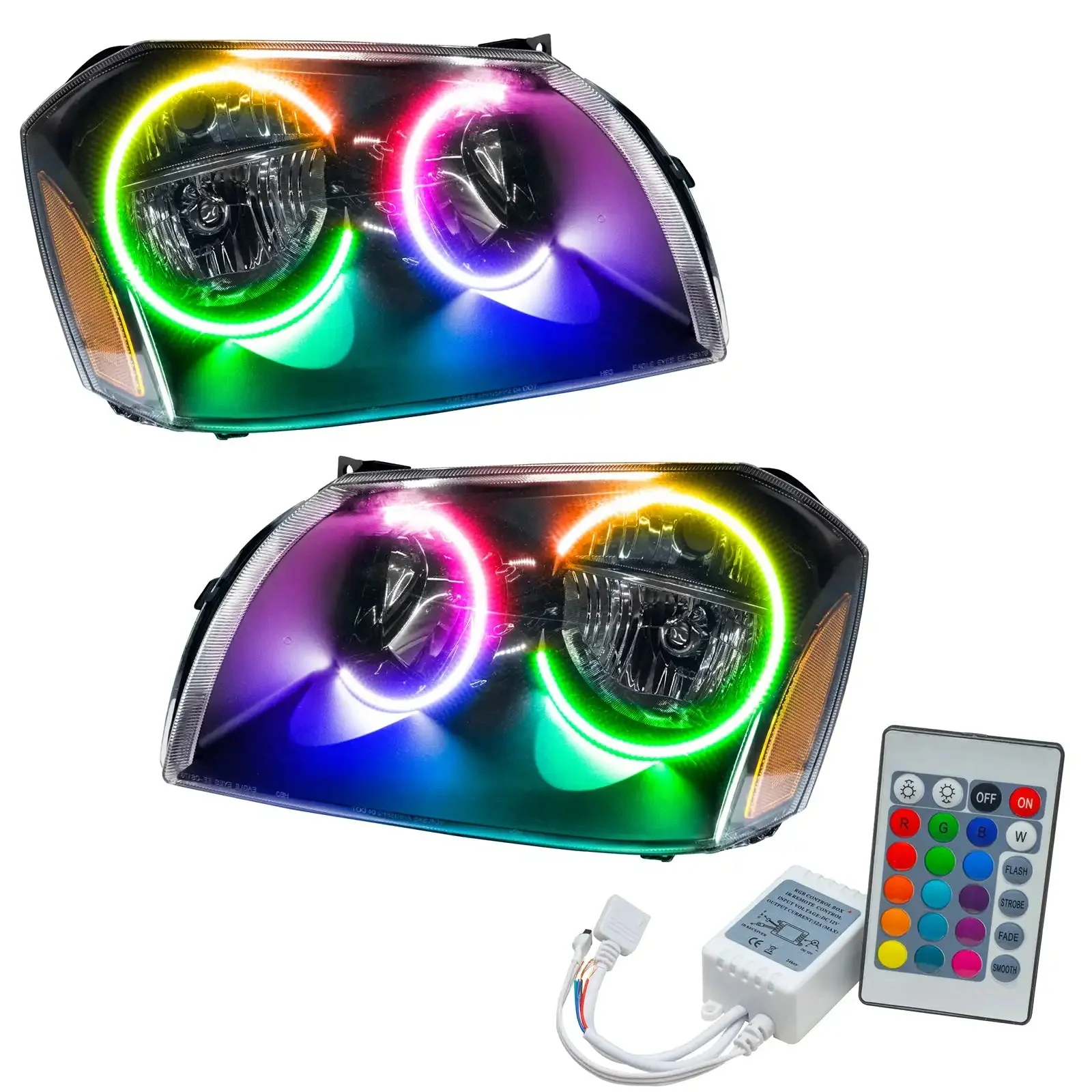 ORACLE Lighting 2005-2007 Dodge Magnum Pre-Assembled Halo Headlights - Black Housing - Image 7