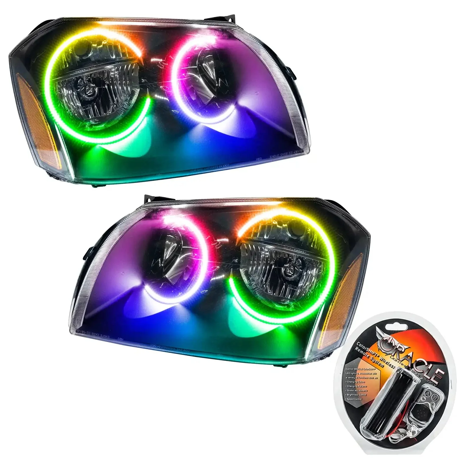 ORACLE Lighting 2005-2007 Dodge Magnum Pre-Assembled Halo Headlights - Black Housing - Image 8