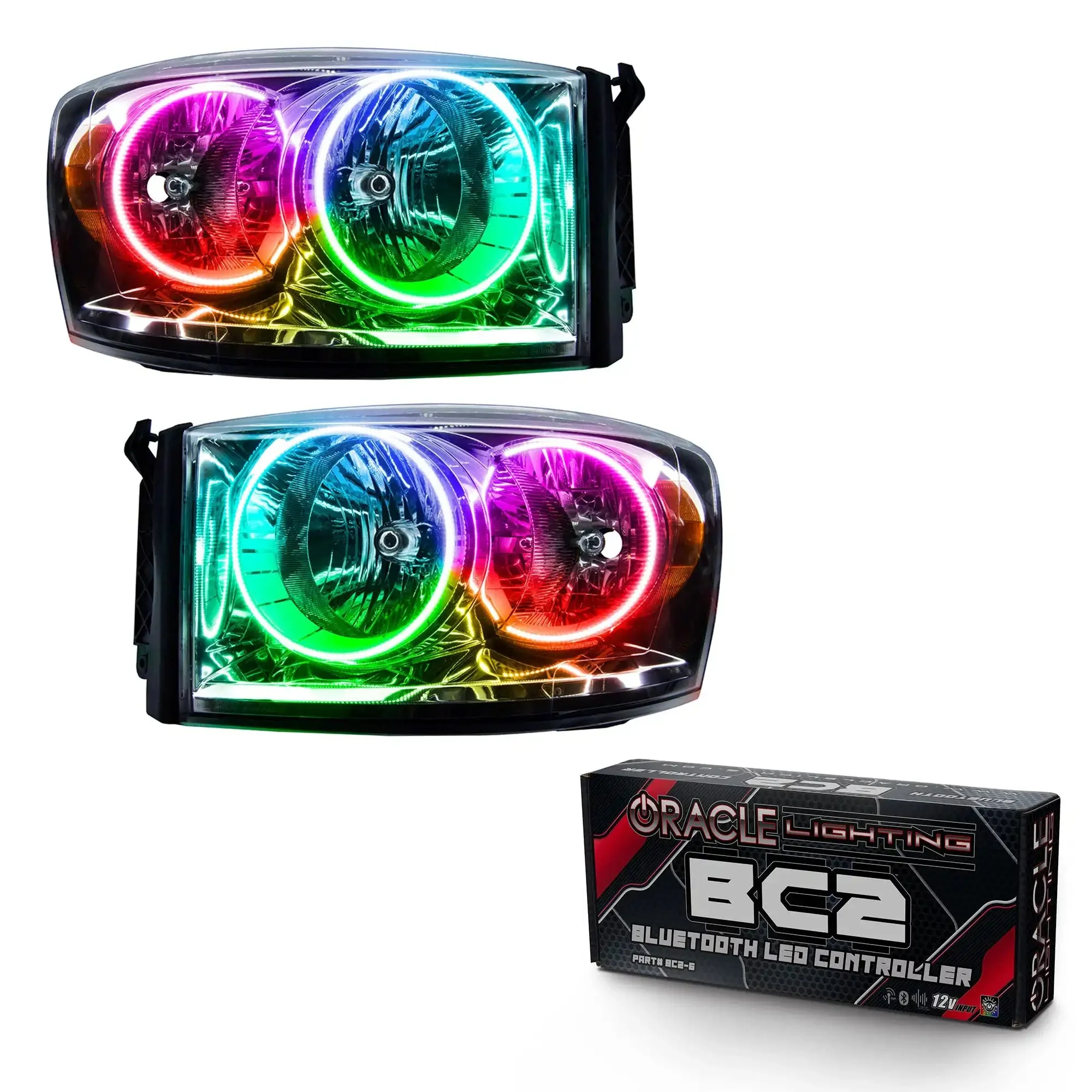 ORACLE Lighting 2007-2008 Dodge Ram Pre-Assembled Halo Headlights - Image 11
