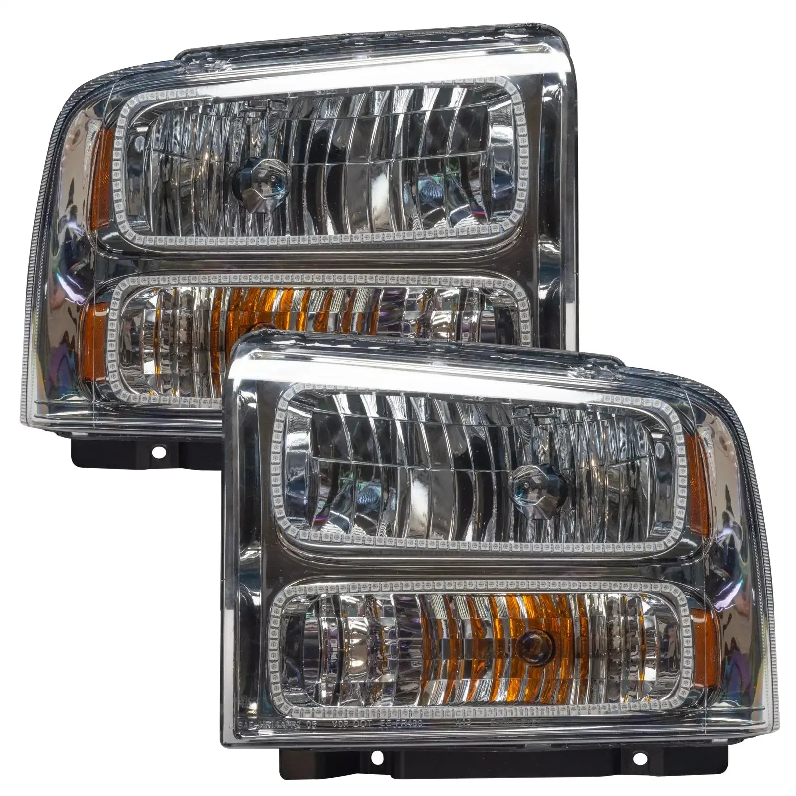 ORACLE Lighting 2005 Ford Excursion Pre-Assembled Halo Headlights - Chrome Housing - Image 2