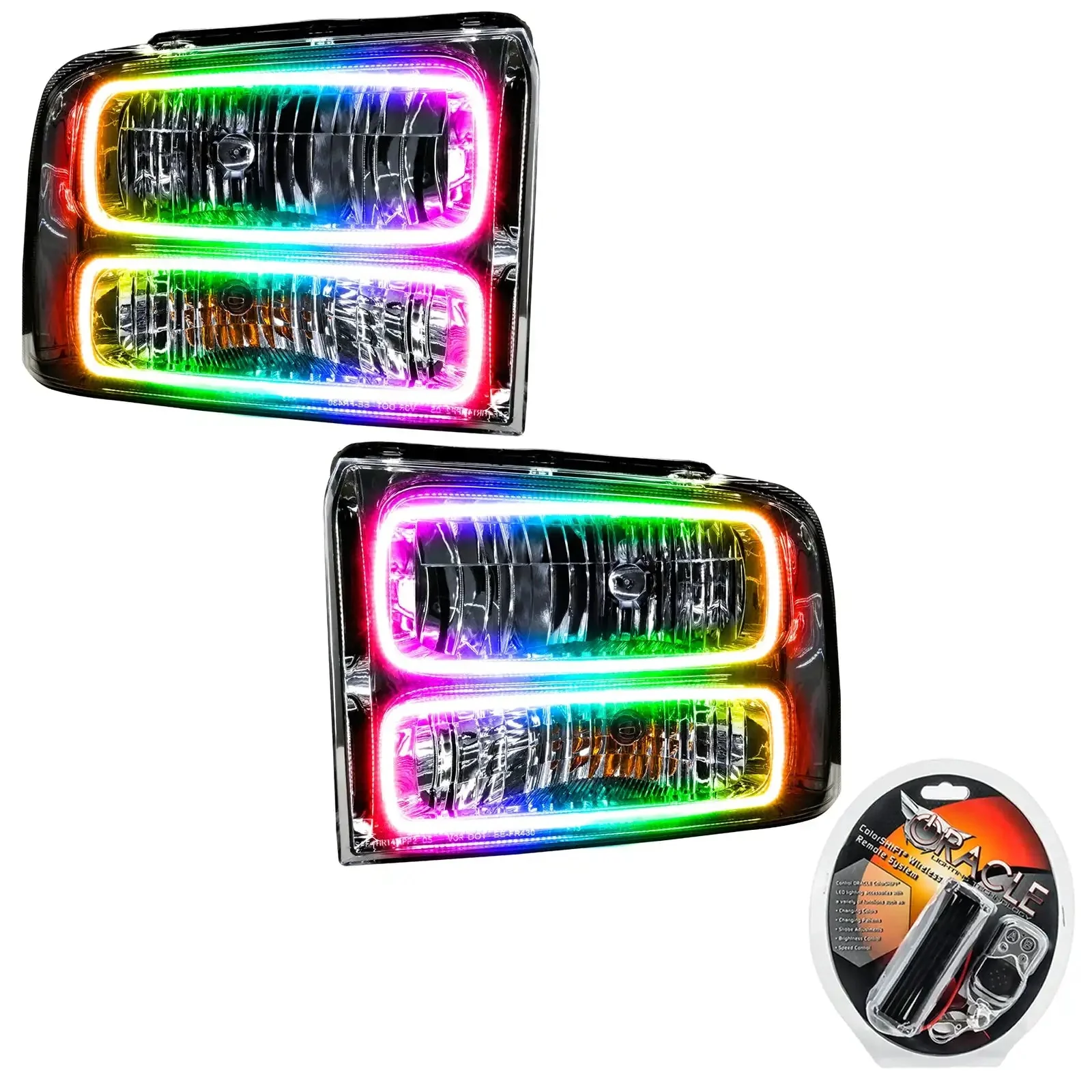 ORACLE Lighting 2005 Ford Excursion Pre-Assembled Halo Headlights - Chrome Housing - Image 9