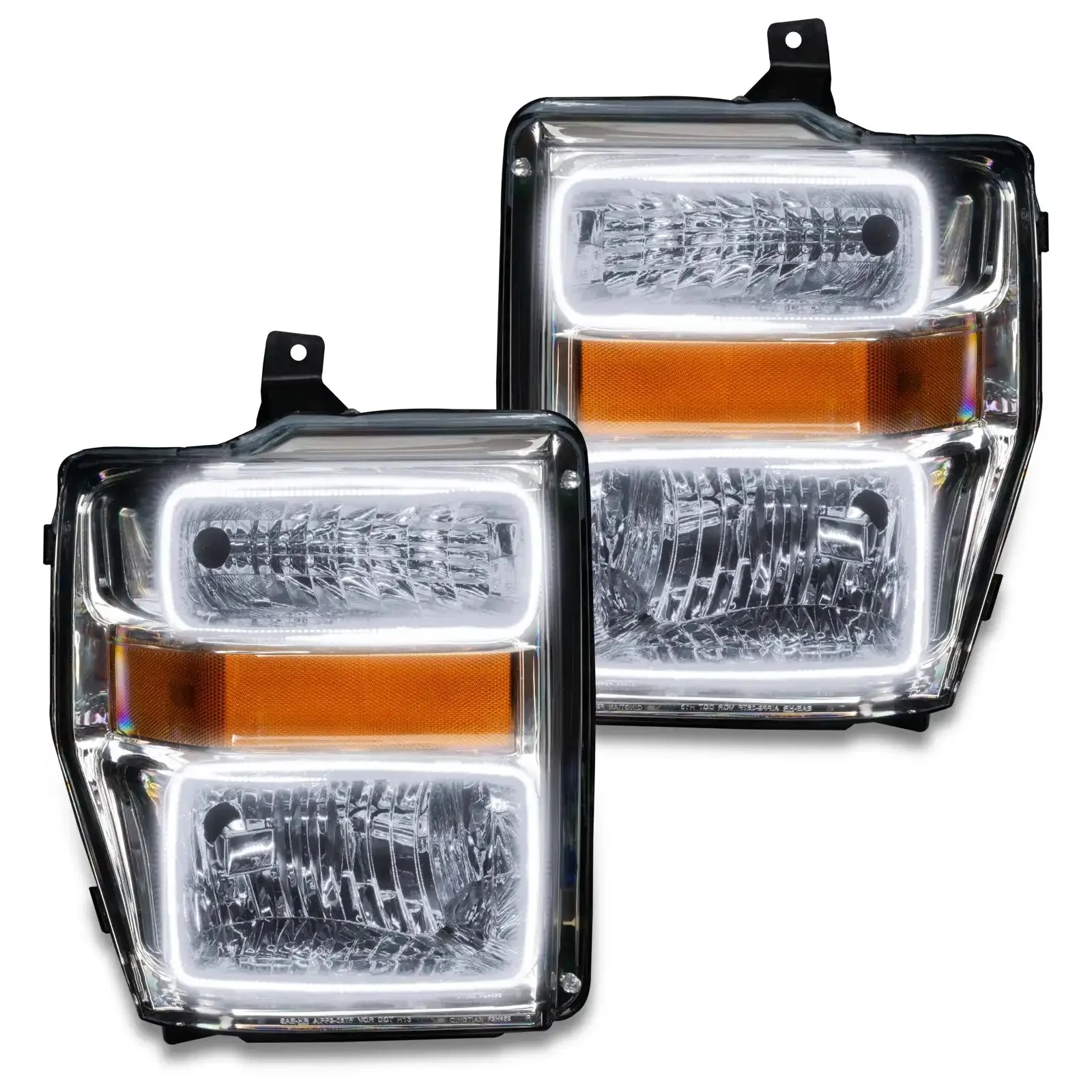 ORACLE Lighting 2008-2010 Ford F-250/F-350 Super Duty Pre-Assembled Halo Headlights - Chrome Housing - Image 6