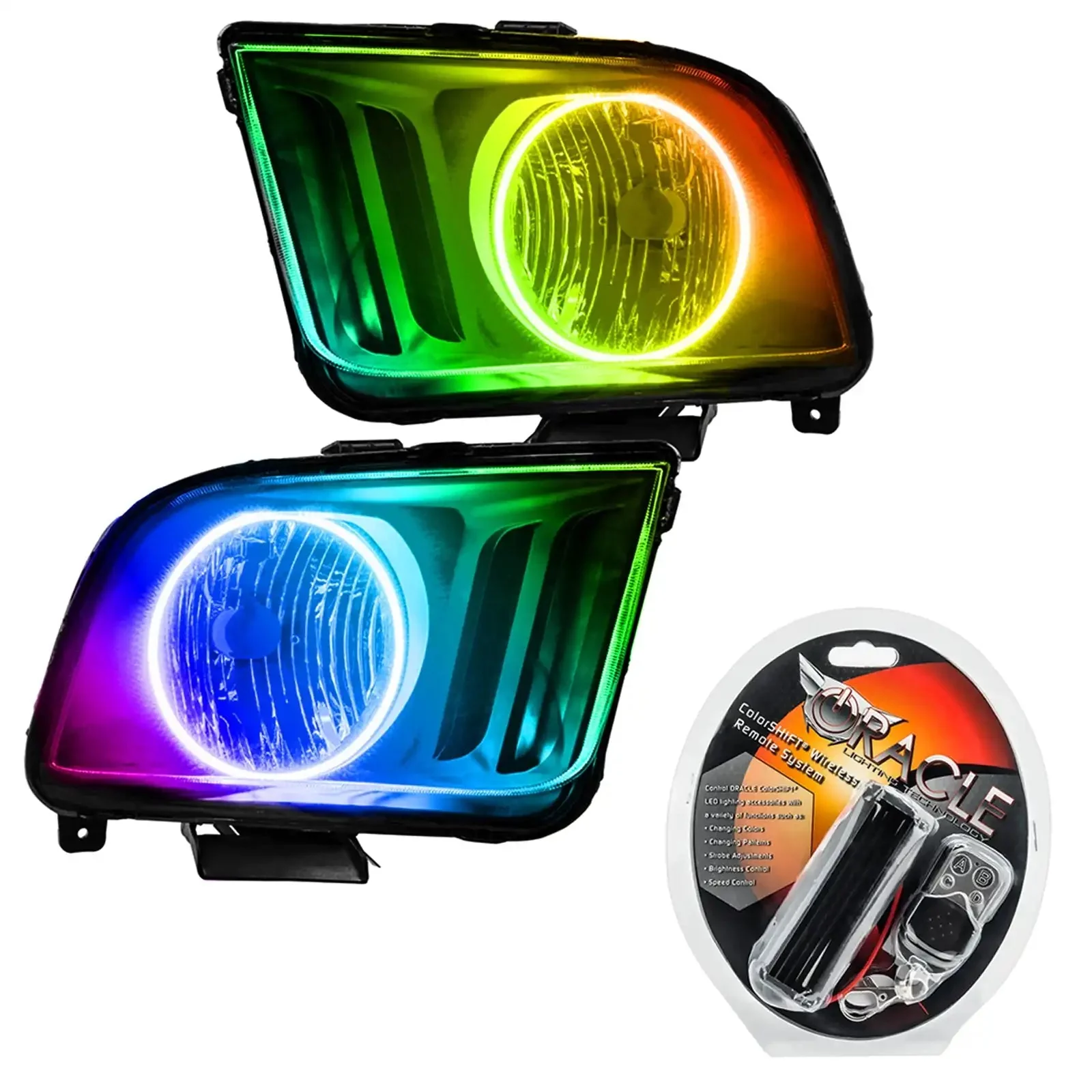 ORACLE Lighting 2005-2009 Ford Mustang Pre-Assembled Headlights - Black - Image 9
