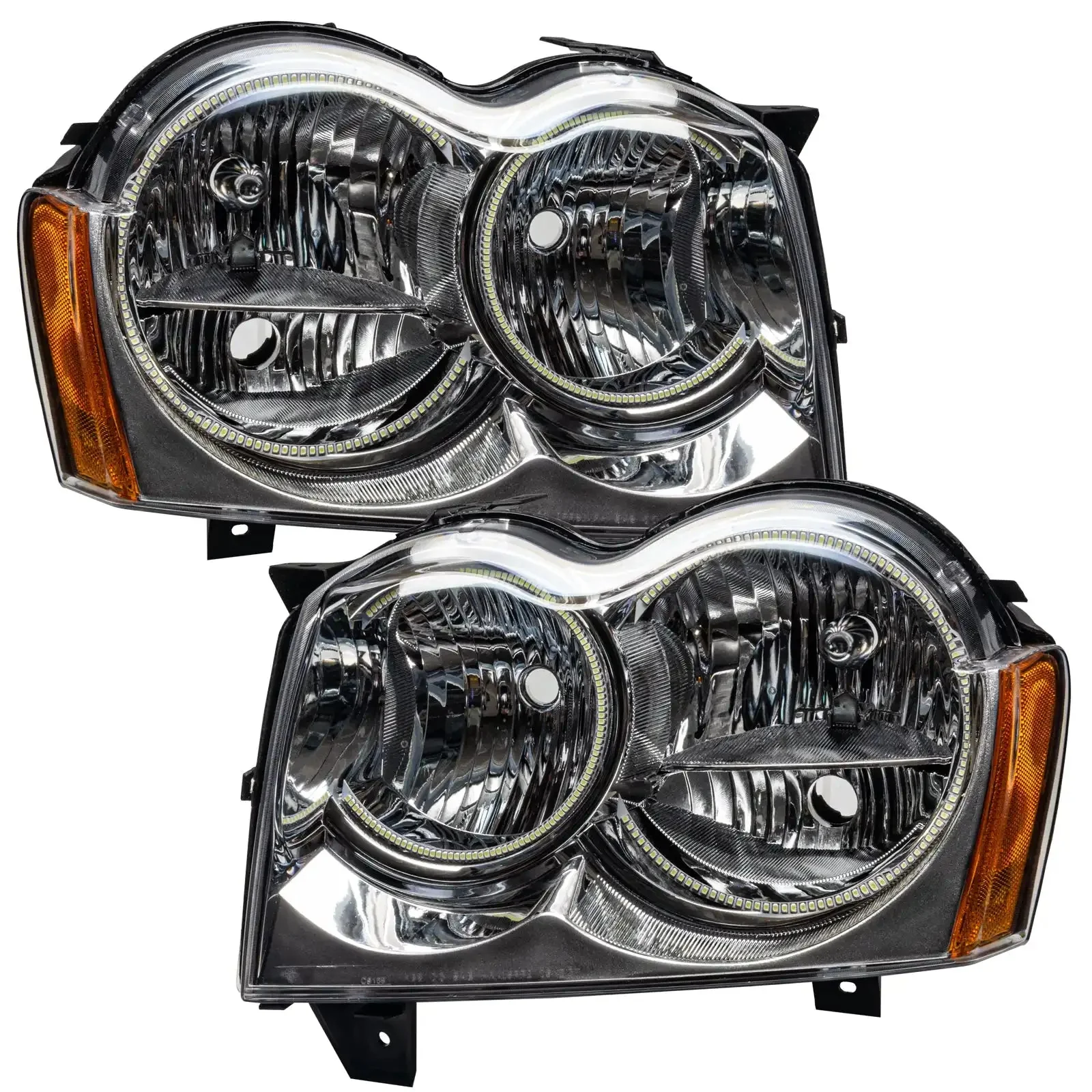 2005-2007 Jeep Grand Cherokee Pre-Assembled Headlights - Non HID - Chrome - Image 9