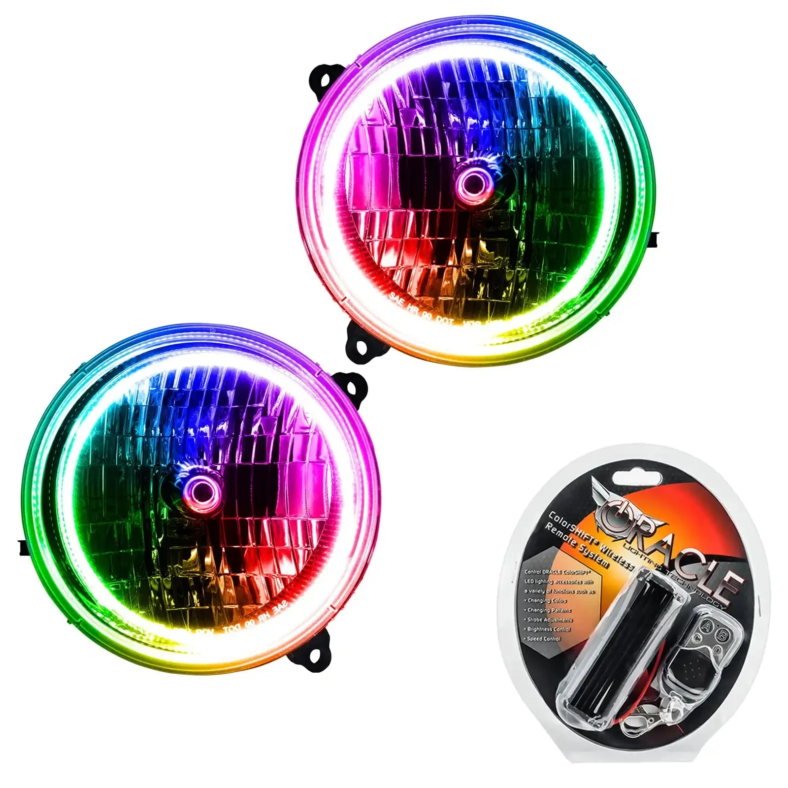 ORACLE Lighting 2002-2004 Jeep Liberty Pre-Assembled Halo Headlights - Image 5
