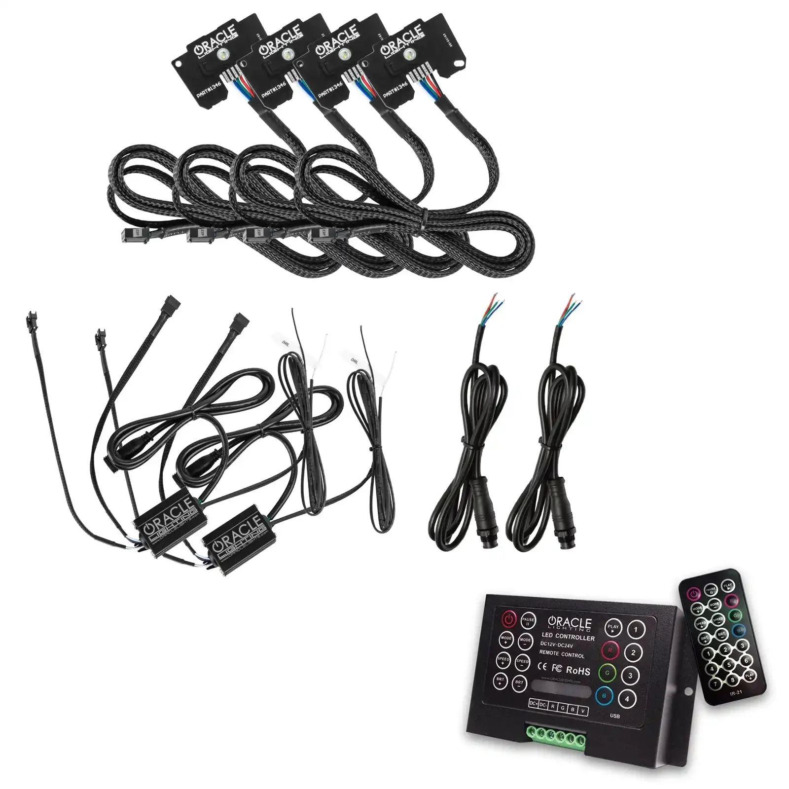 ORACLE Lighting Jeep Wrangler JL ColorSHIFT RGB+W Headlight DRL Upgrade Kit - Image 36