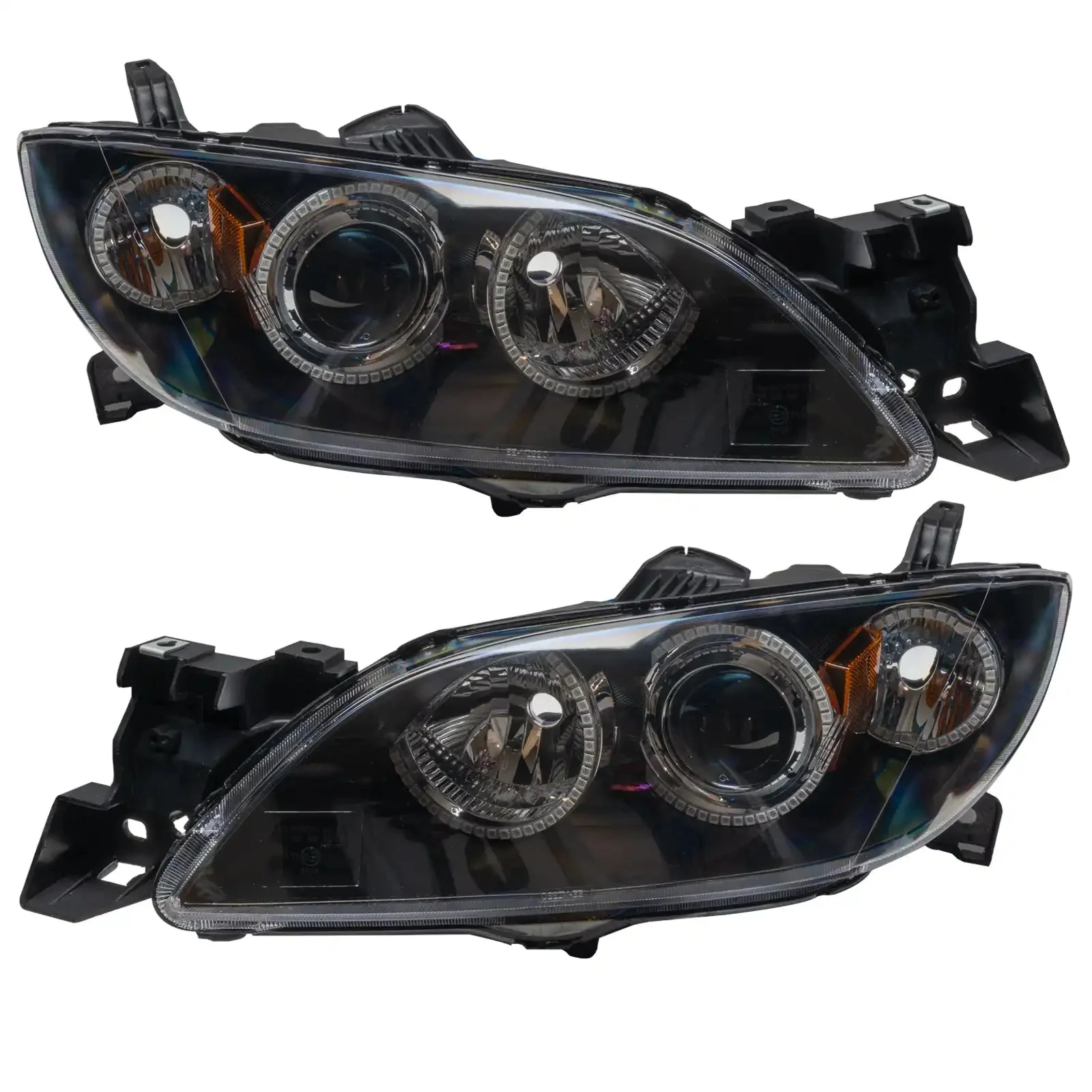 ORACLE Lighting 2004-2009 Mazda 3 Pre-Assembled Halo Headlights - 4DR HALOGEN STYLE - Image 3