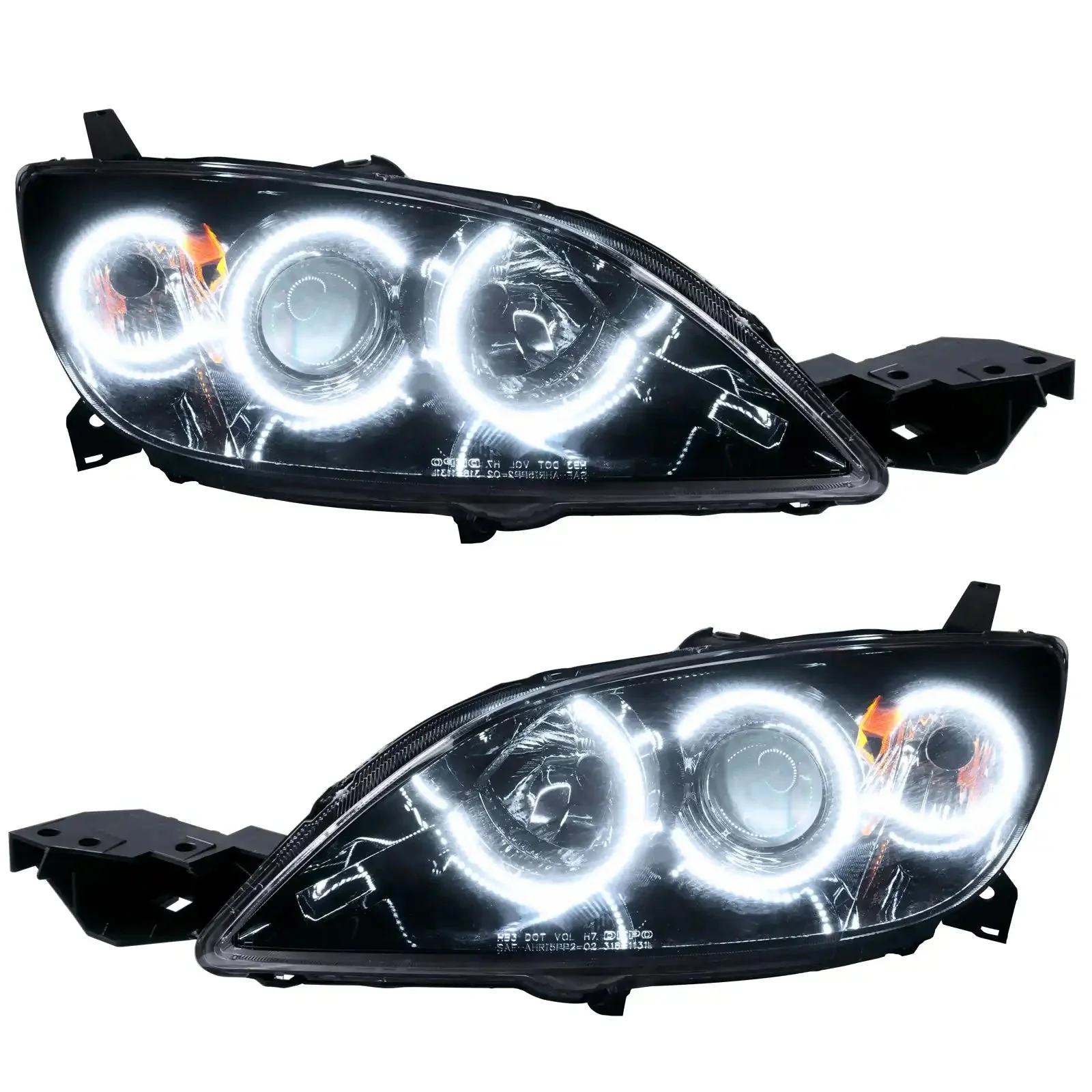 ORACLE Lighting 2004-2009 Mazda 3 Pre-Assembled Halo Headlights - Hatchback/Halogen Style - Image 6