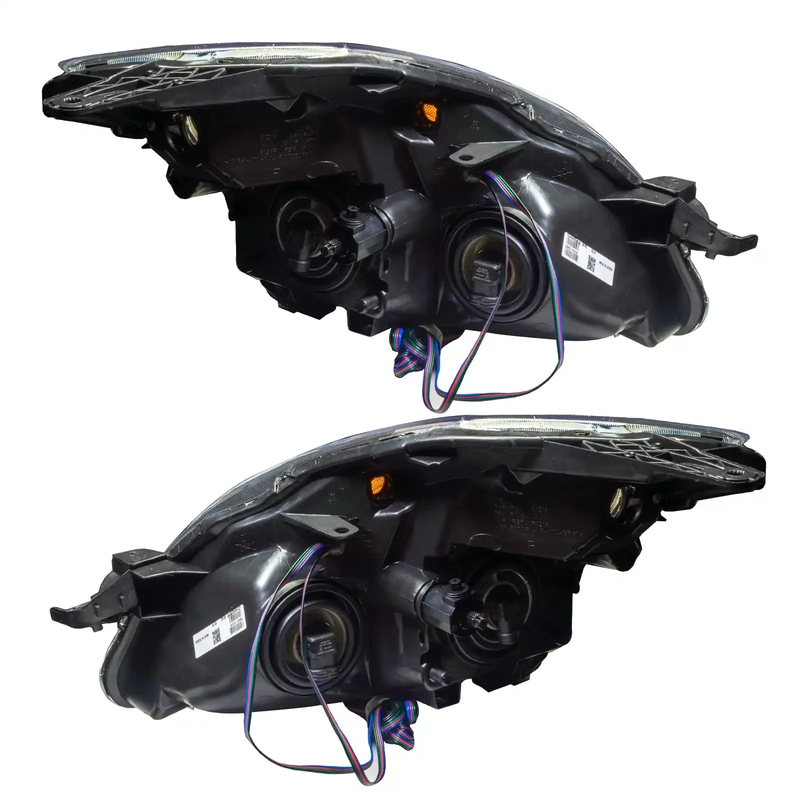 ORACLE Lighting 2007-2009 Nissan Altima Sedan Pre-Assembled Halo Headlights - Black Housing (Halogen) - Image 4