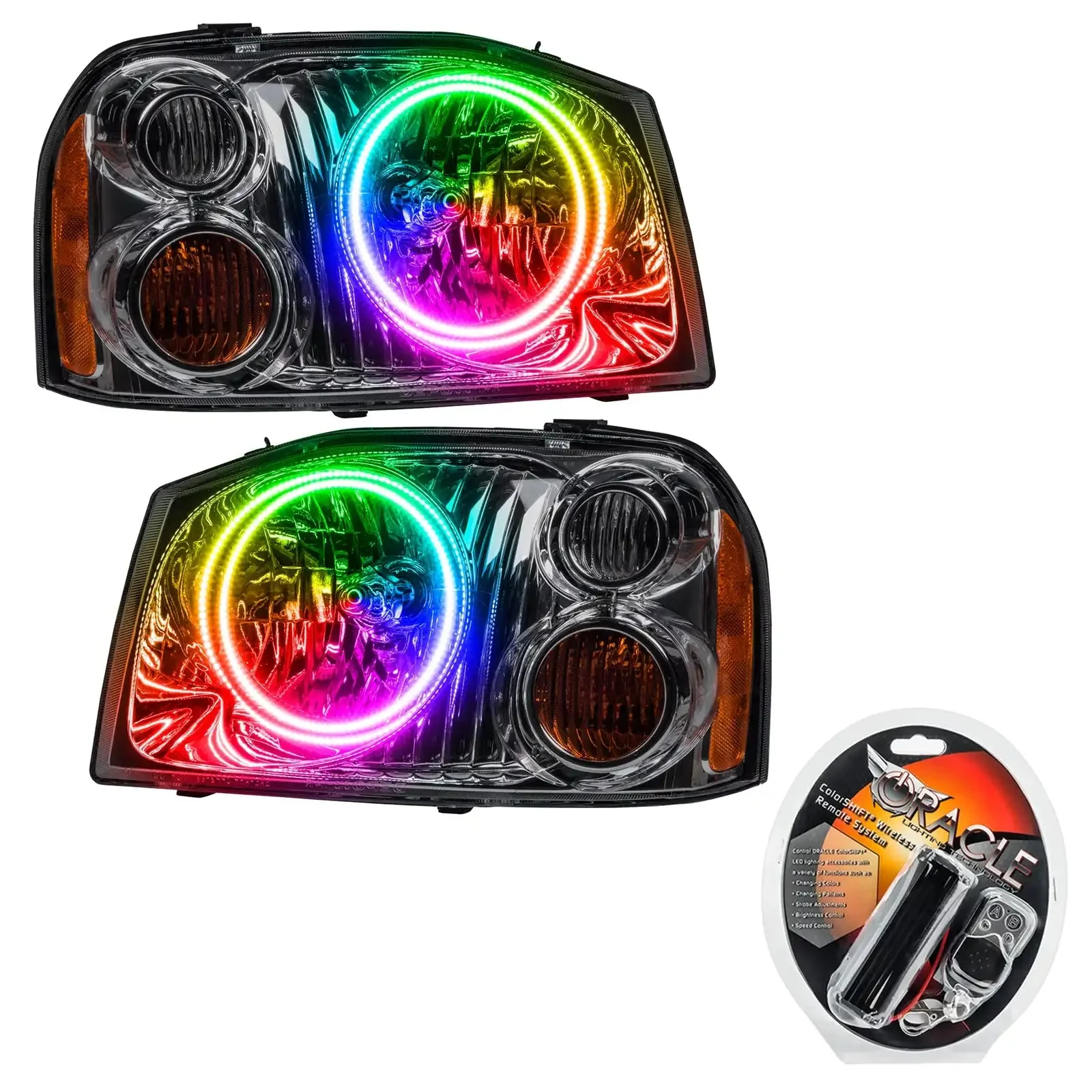 ORACLE Lighting 2001-2004 Nissan Frontier Pre-Assembled Halo Headlights - Image 6