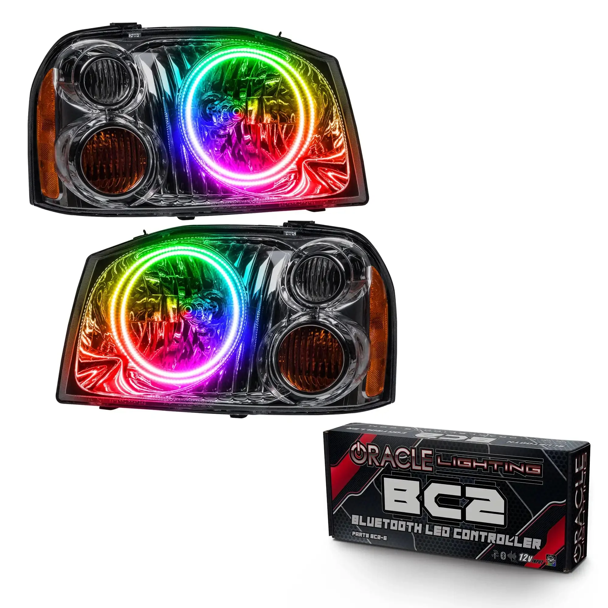 ORACLE Lighting 2001-2004 Nissan Frontier Pre-Assembled Halo Headlights - Image 8