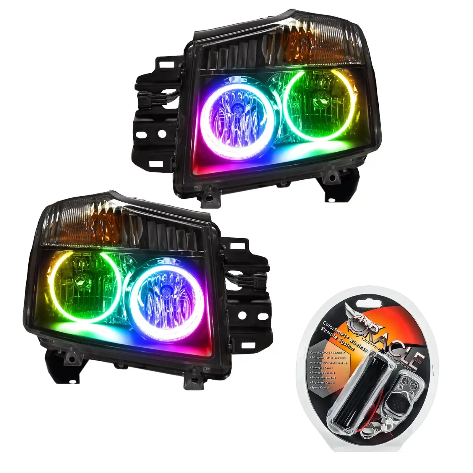 ORACLE Lighting 2008-2015 Nissan Titan Pre-Assembled Halo Headlights - Image 5