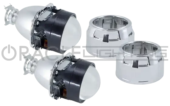 ORACLE 2.5" Bi-Xenon 70mm H1 6.1 Retrofit Projectors (Pair) w/Bezels - Image 2