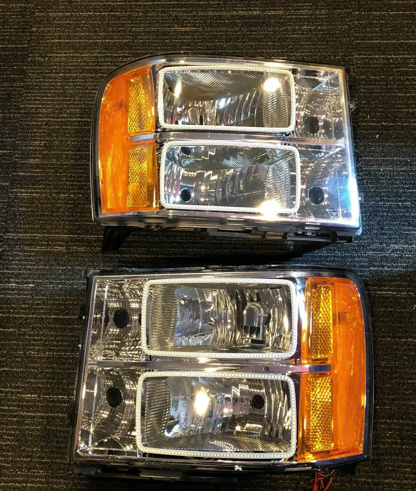 ORACLE 2007-2013 GMC Sierra Headlight Set - White LED Halos | ORACLE Outlet | GRADE B - Image 3