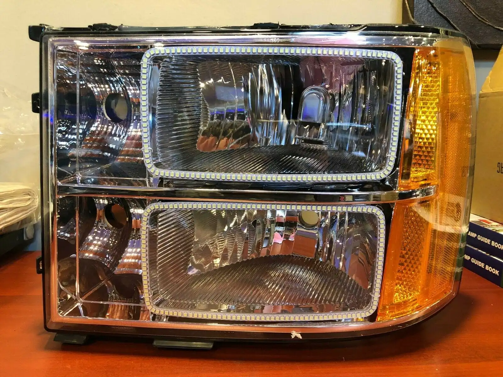 ORACLE 2007-2013 GMC Sierra Headlight Set - White LED Halos | ORACLE Outlet | GRADE B - Image 6