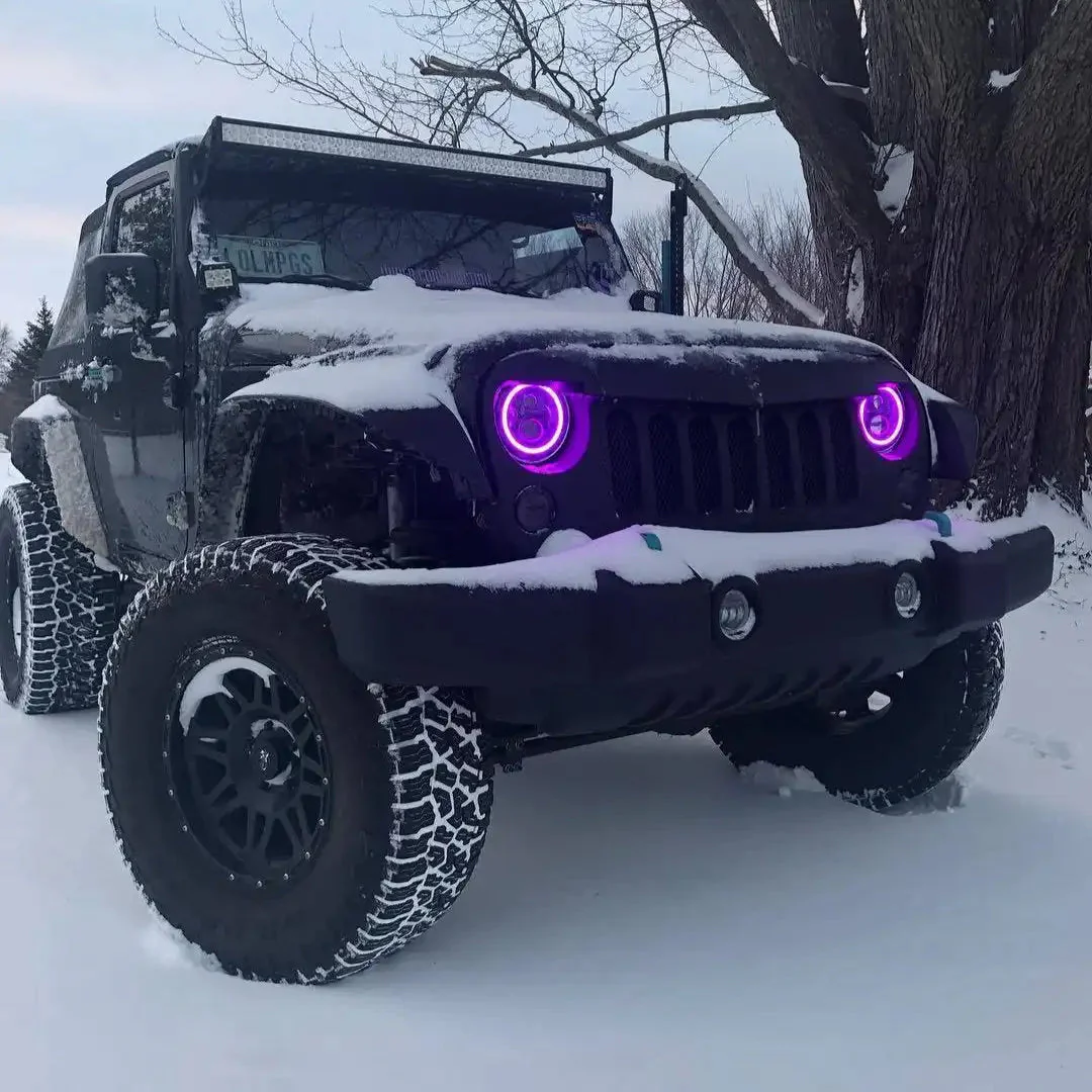 7" High Powered LED Headlights | DOT Certified Sealed Beam Replacement | Jeep Wrangler & Classic Cars - Image 11