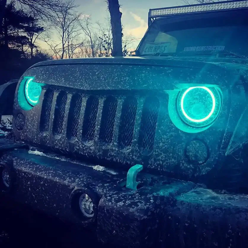 7" High Powered LED Headlights | DOT Certified Sealed Beam Replacement | Jeep Wrangler & Classic Cars - Image 9
