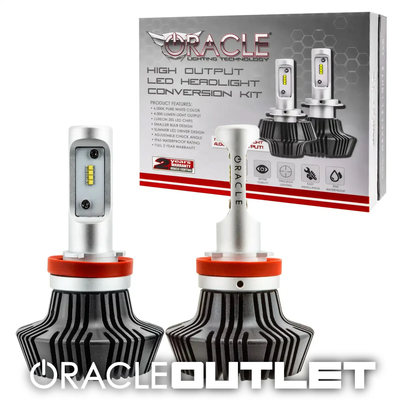 ORACLE H11 4,000 Lumen LED Headlight Bulbs (Pair) | ORACLE Outlet | GRADE B