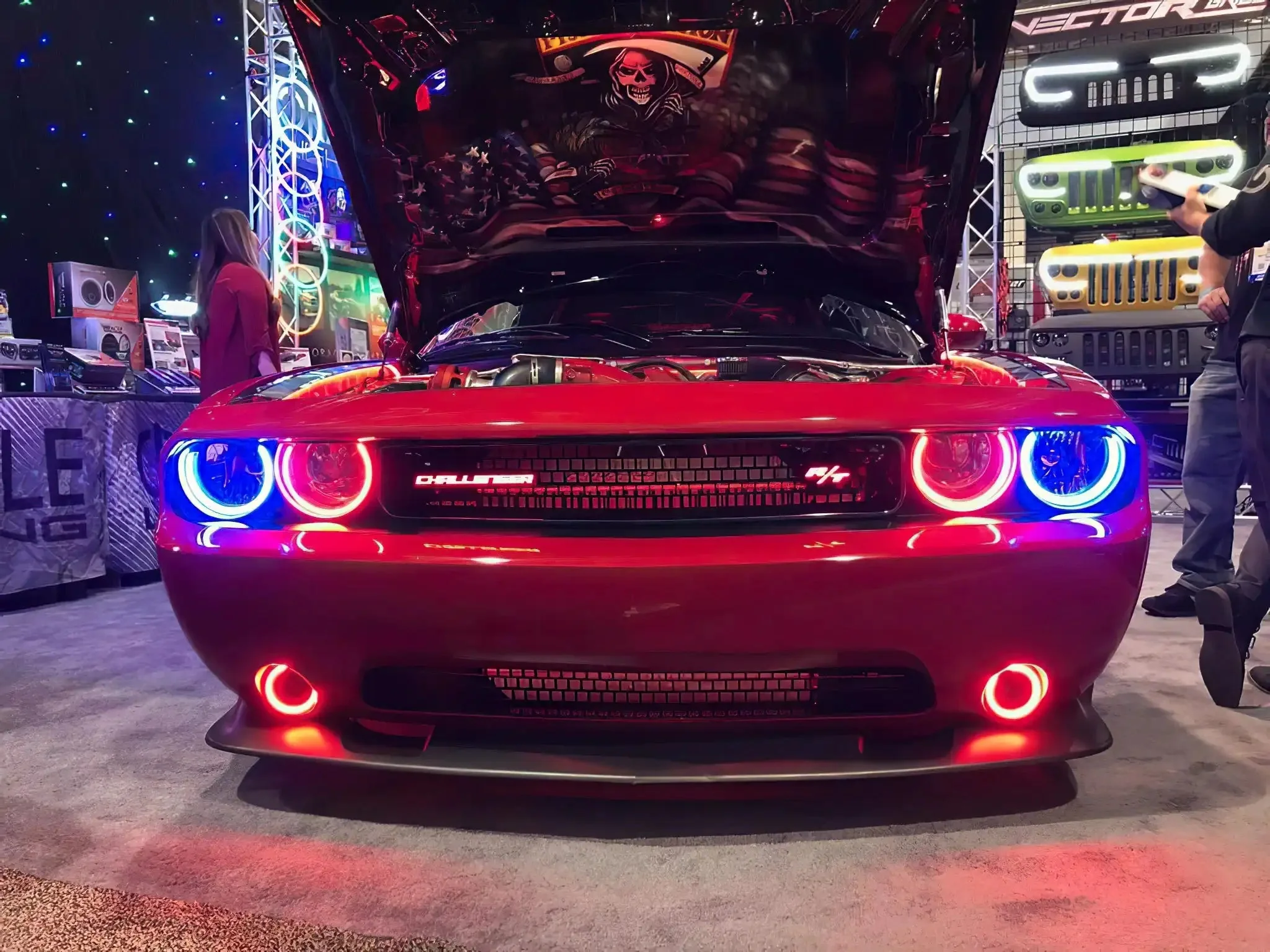 2008-2014 Dodge Challenger Dynamic ColorSHIFT Surface Mount Headlight & Fog Light Halo Kit - COMBO - Image 14
