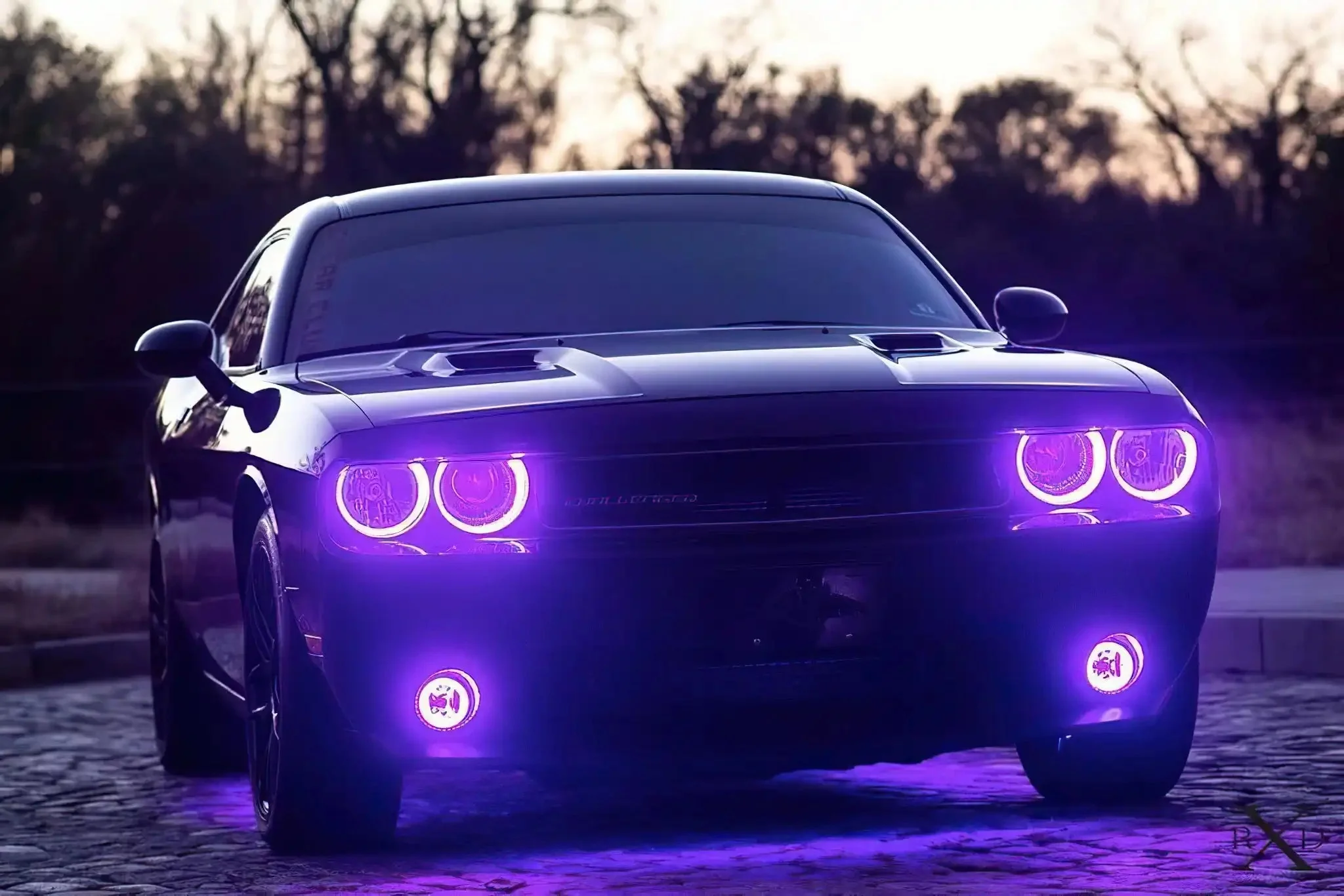 2008-2014 Dodge Challenger Dynamic ColorSHIFT Surface Mount Headlight & Fog Light Halo Kit - COMBO - Image 17