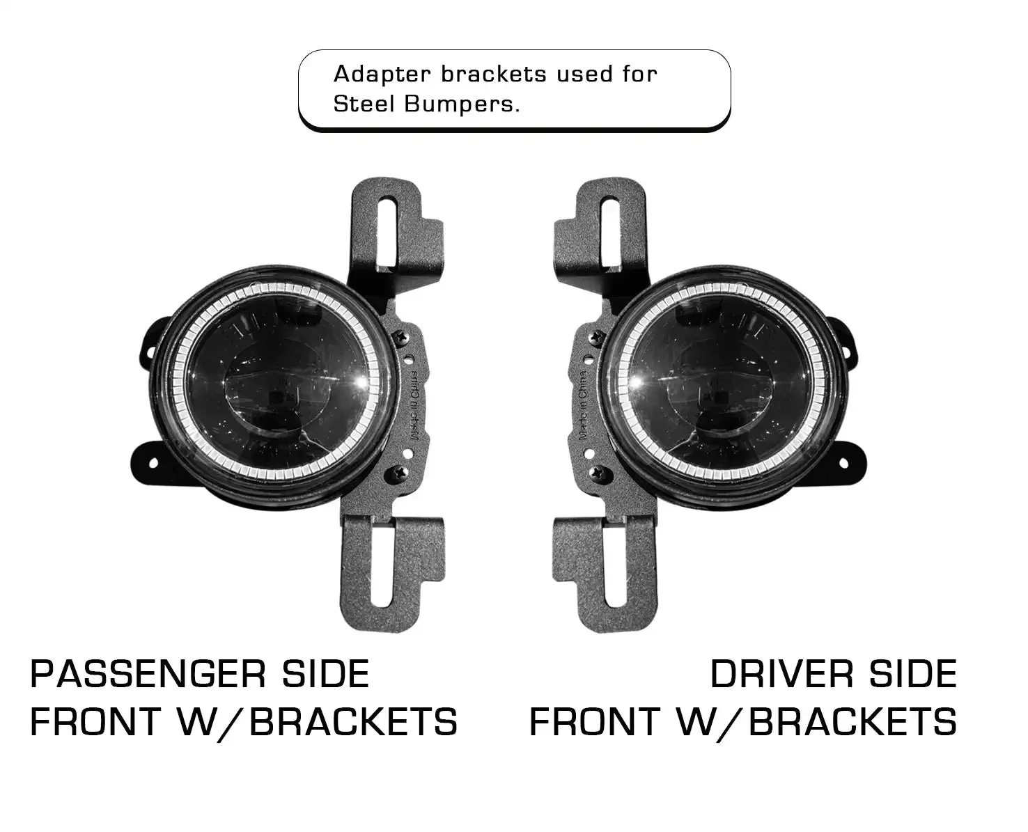 ORACLE Lighting LED Fog Light Adapter Brackets for Steel Bumper Wrangler - Image 7